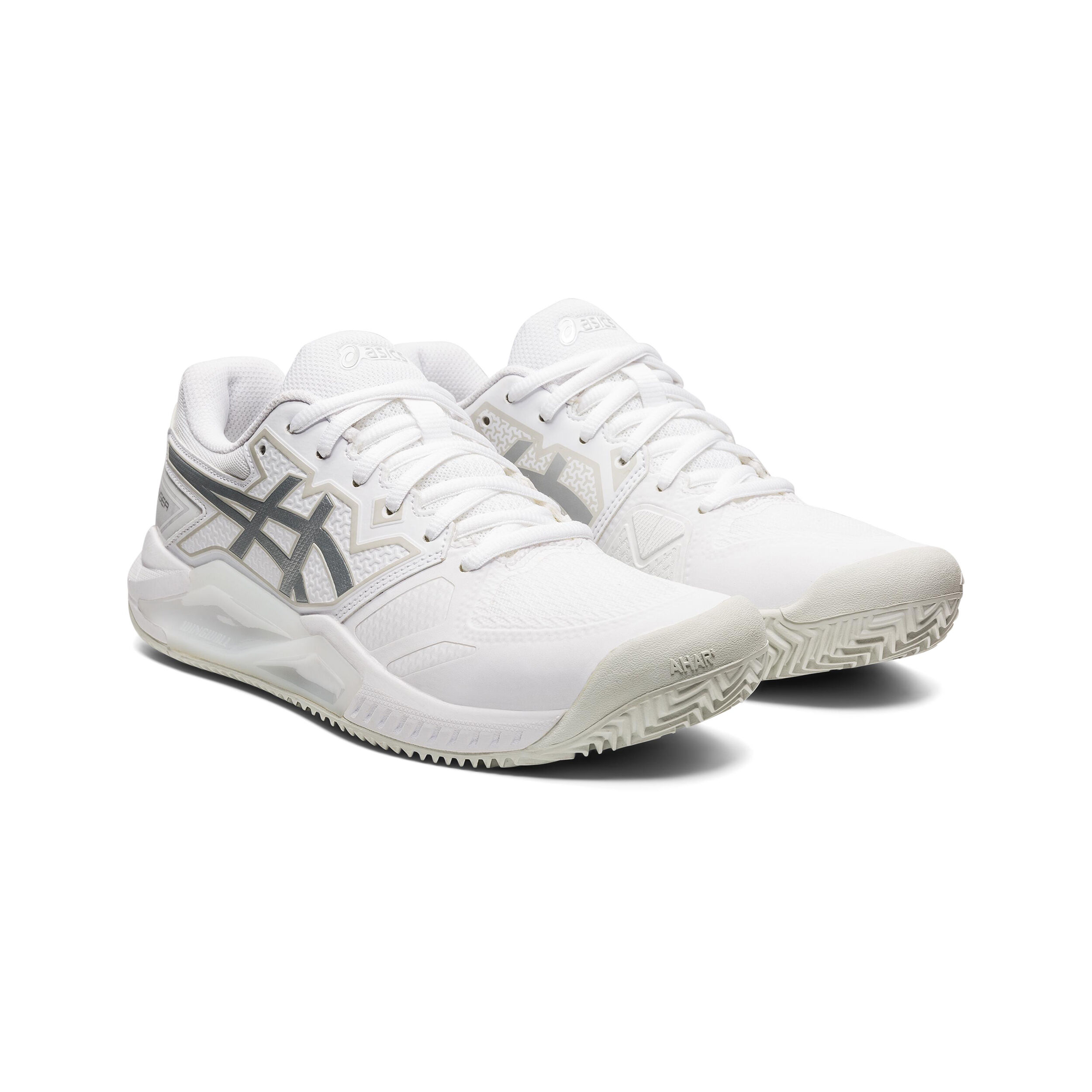 Gel Challenger 13 Clay Court Shoe Women White Silver