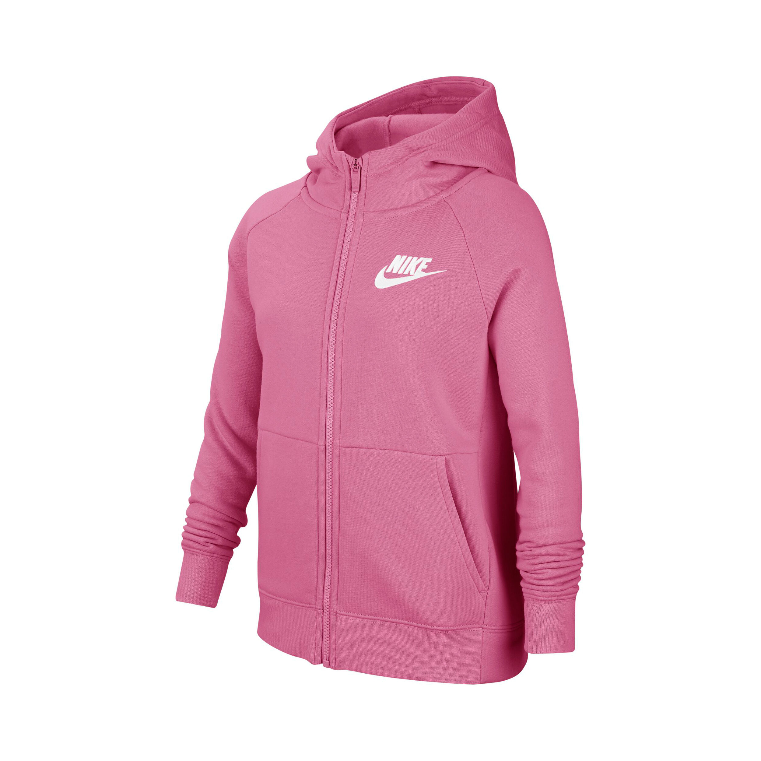 Sportswear Zip Hoodie Girls Pink White
