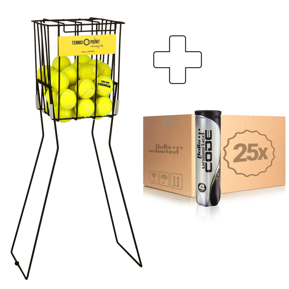 Balls Unlimited Code Black 25x 4 Ball Tube Plus Basket
