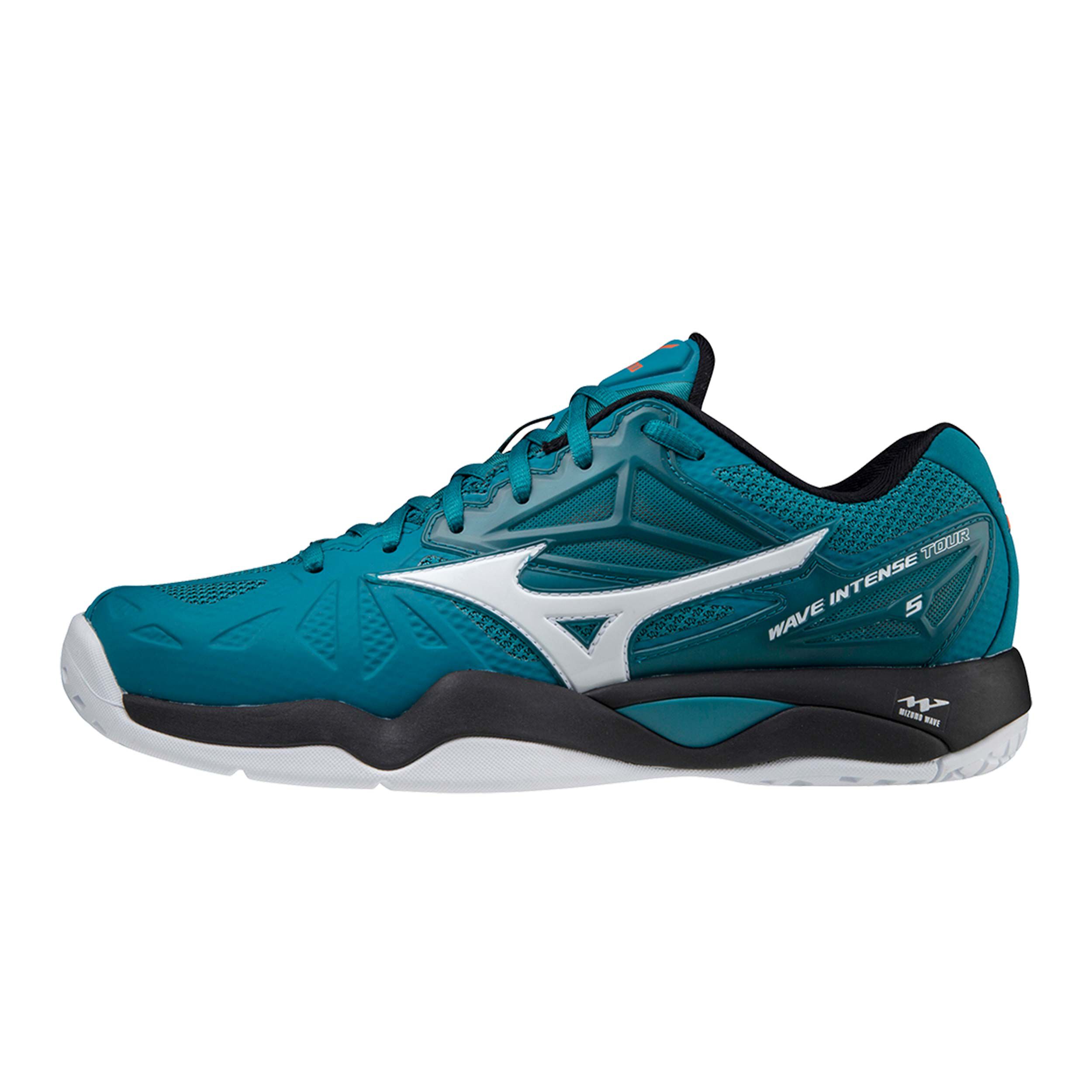 Buy Mizuno Wave Intense Tour 5 All Court Shoe Men Petrol Multicoloured online Tennis Point UK