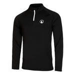 Quiet Please Tennis apparel Quiet Please Big Serve 1/4 Zip Long Sleeve Men-Black,White