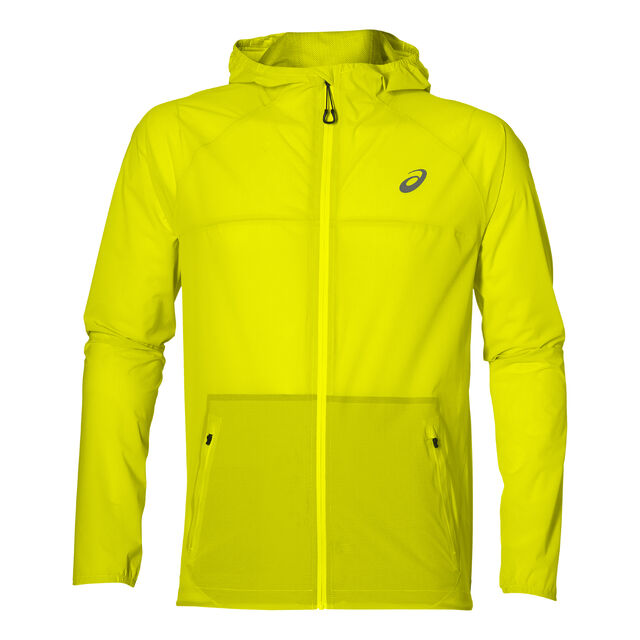 asics yellow running jacket