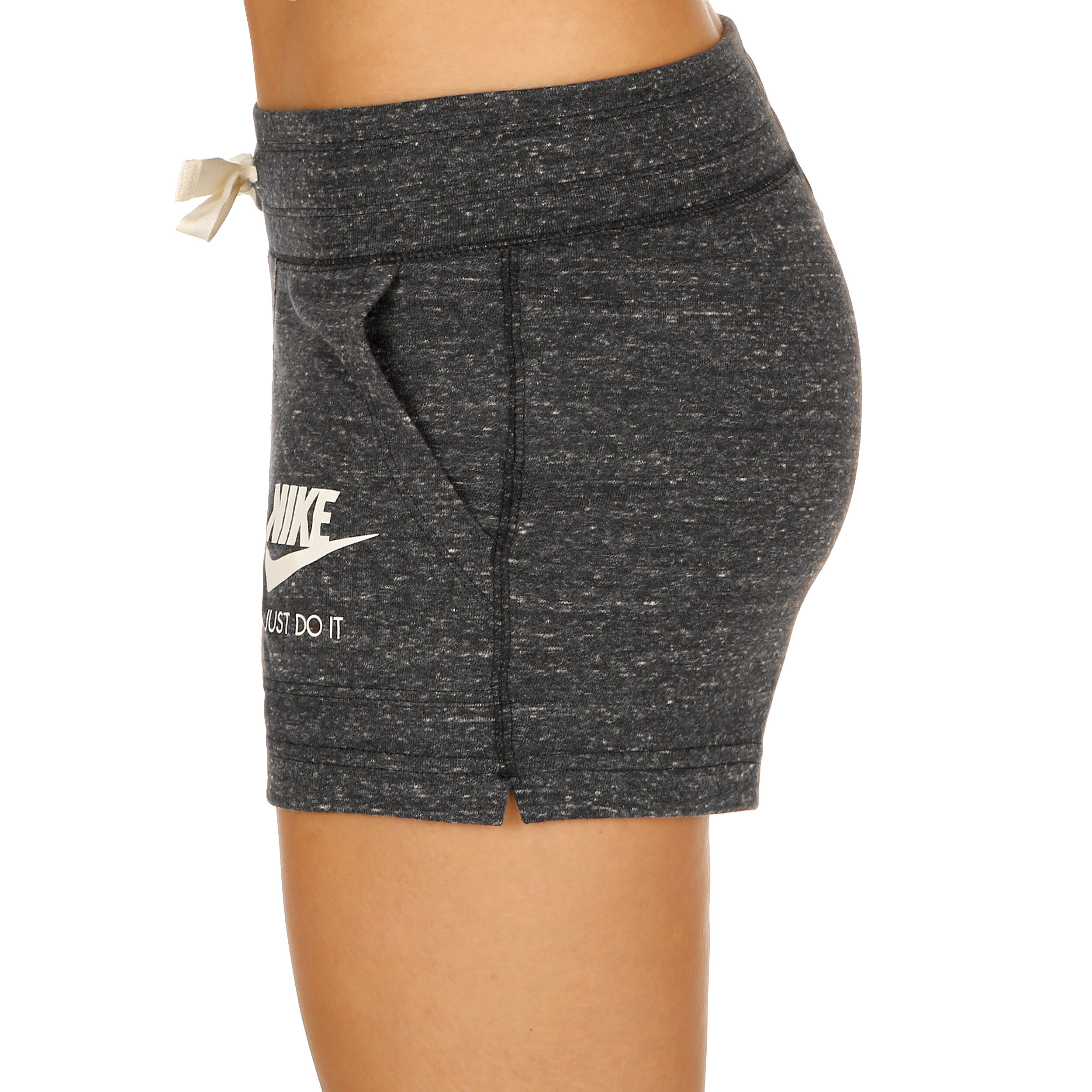 Sportswear Gym Vintage Shorts Women Dark Grey Cream
