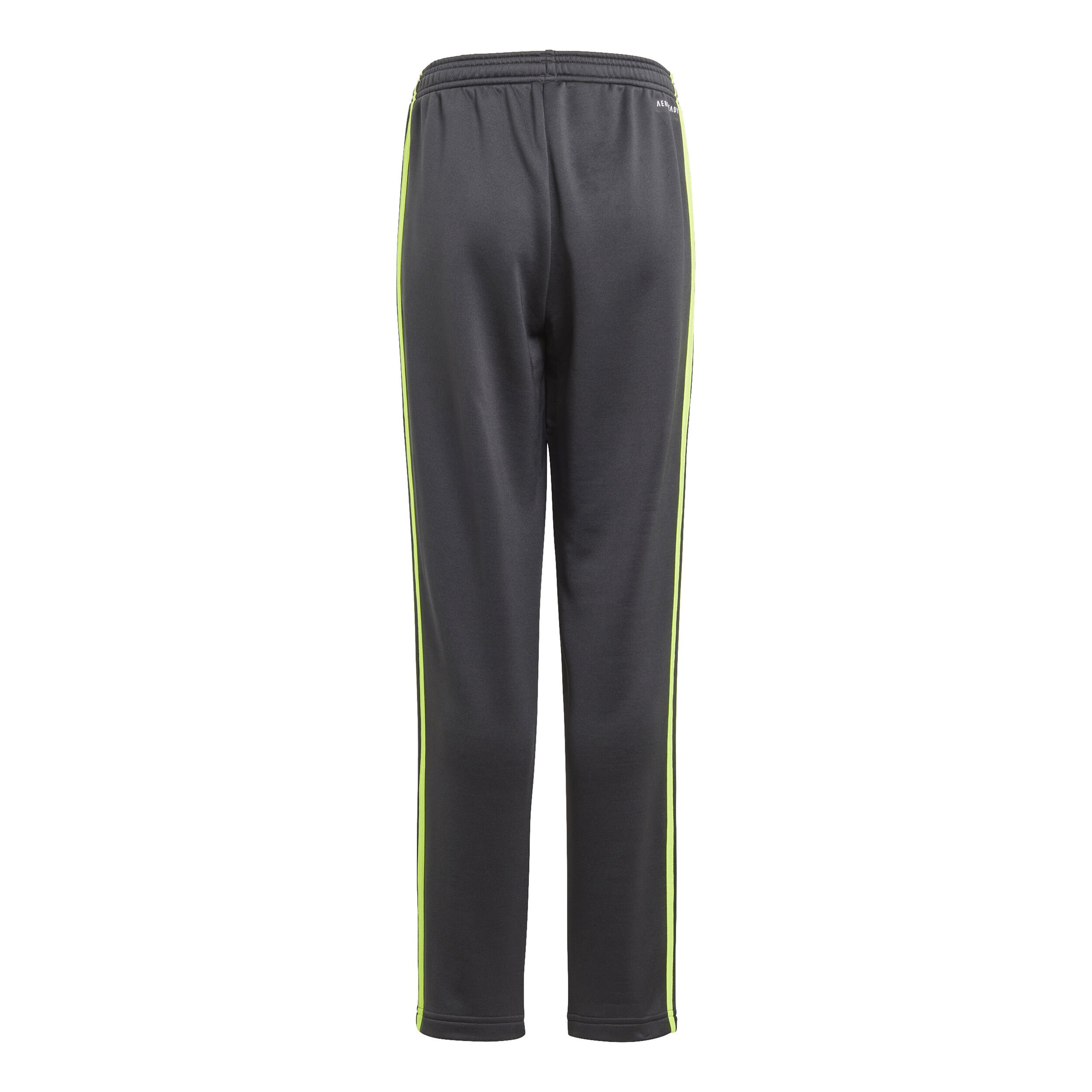 Buy adidas ES 3 Stripes Training Pants Boys Dark Grey Lime online Tennis Point UK
