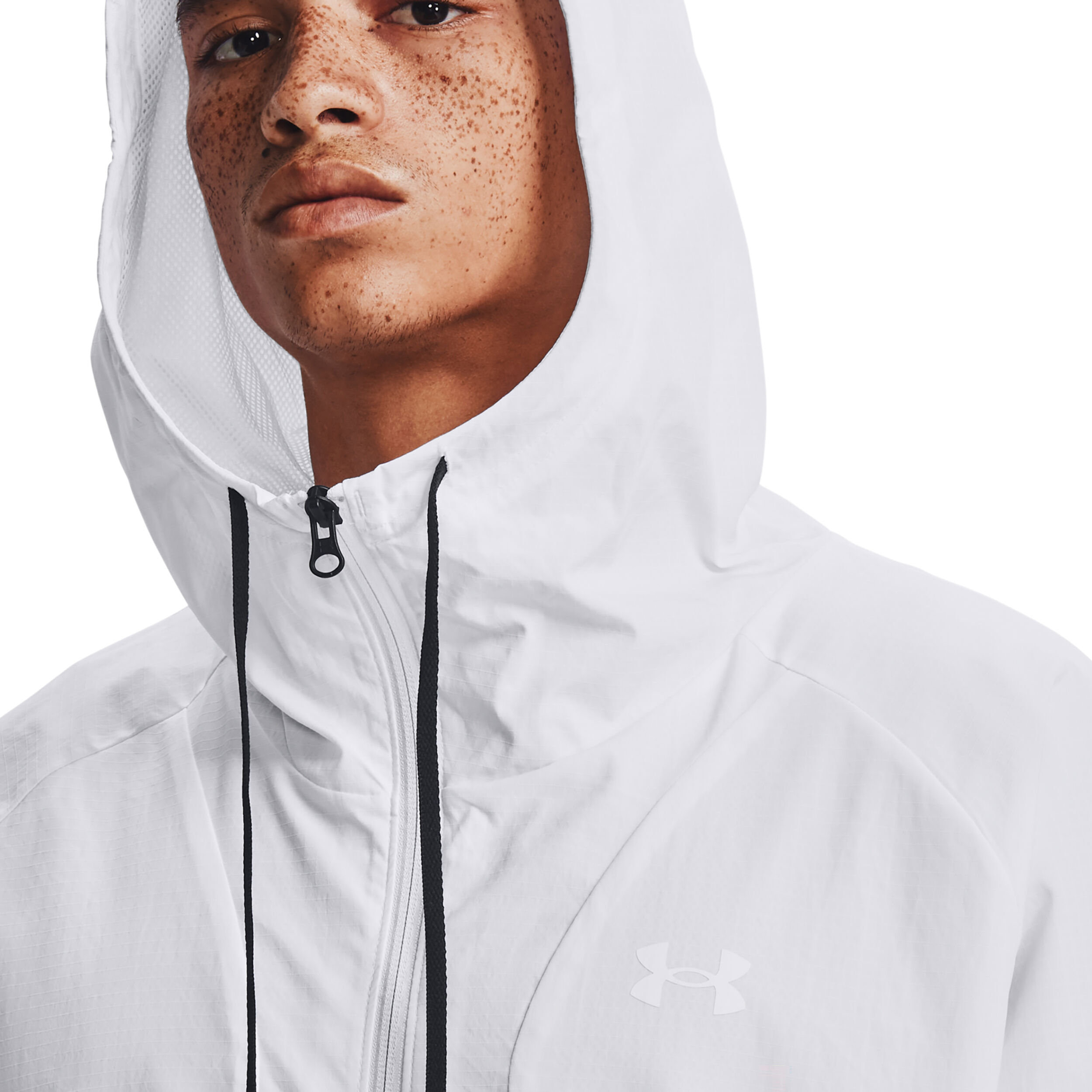Woven Windbreaker Training Jacket Men White Black