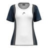 Club 25 Tech T-Shirt Women-White,Dark Blue