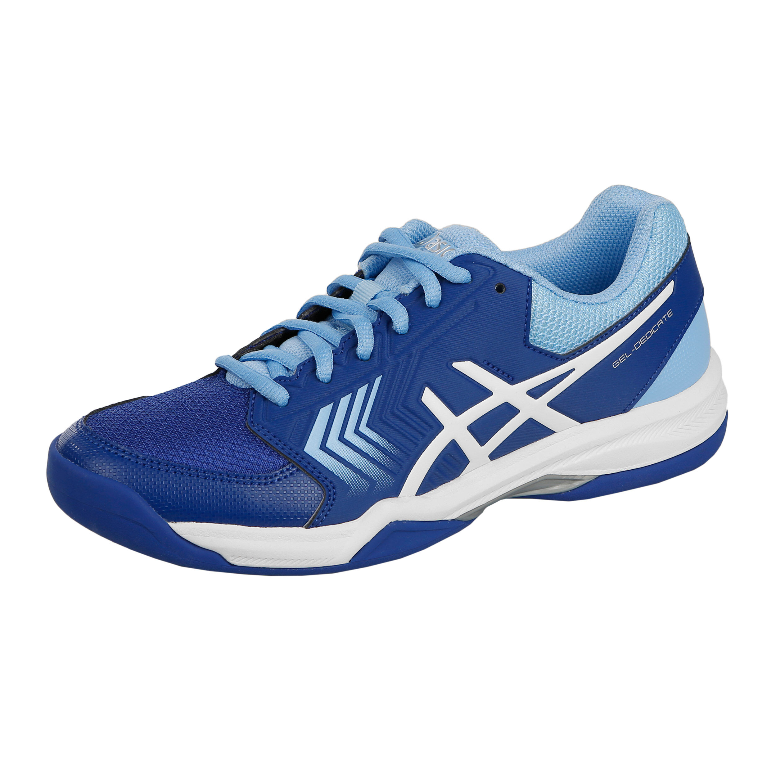 Gel Dedicate 5 Indoor Carpet Shoe Women Blue Light Blue