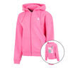Joy Palm Court Zip Hoodie Women-pink, white