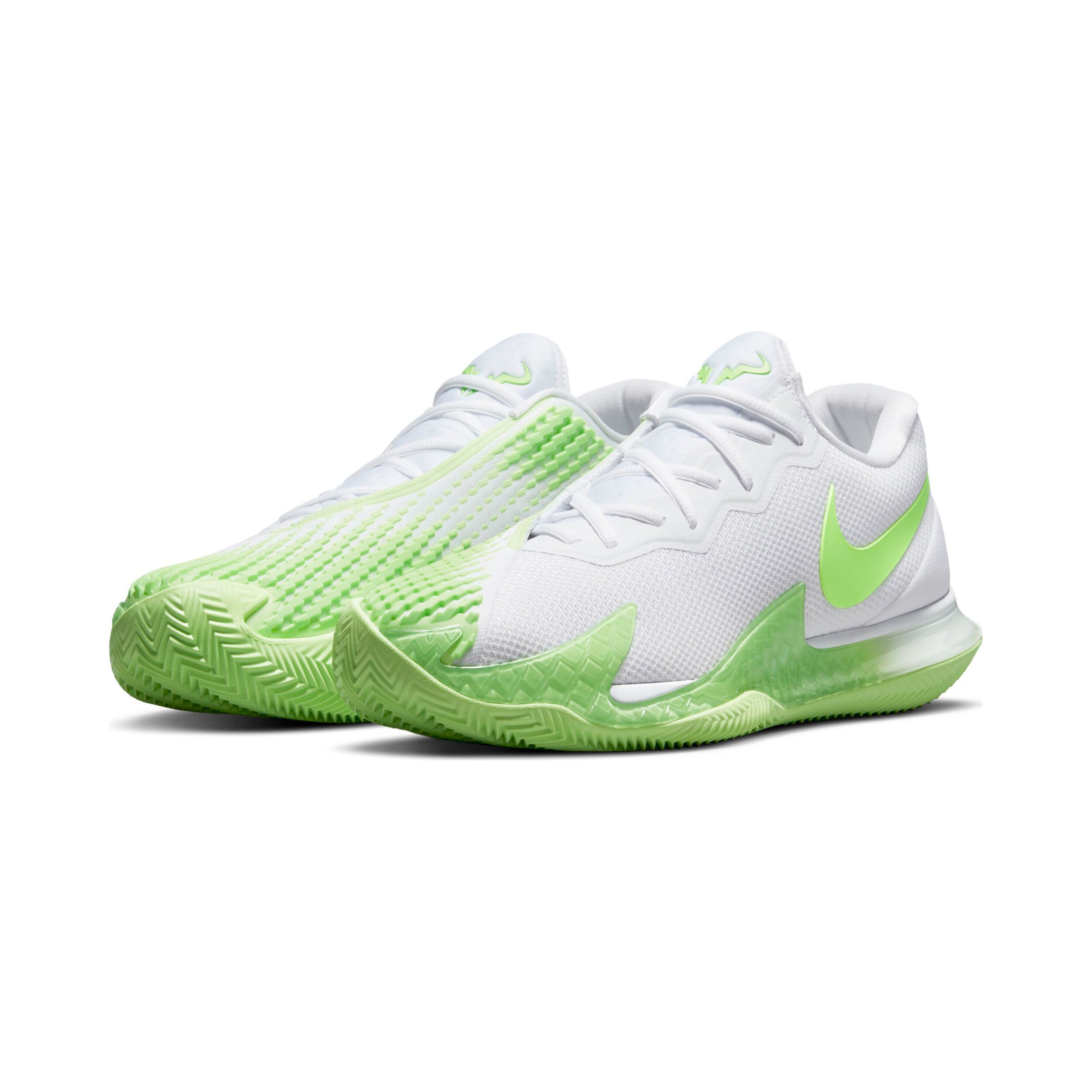 Rafael Nadal Zoom Vapor Cage 4 Clay Court Shoe Men White Neon Green