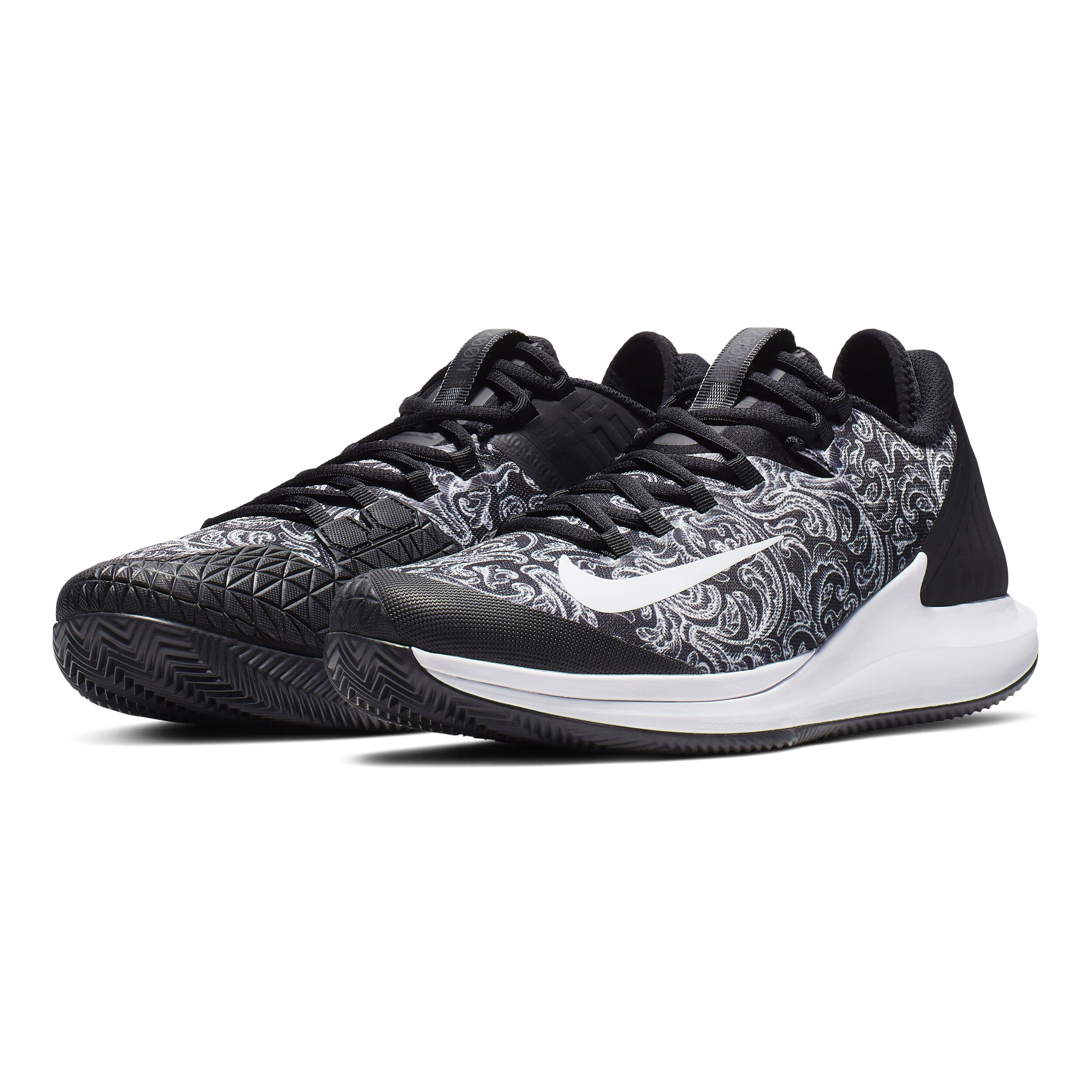 Men's court air zoom zero tennis shoes black and white cheap