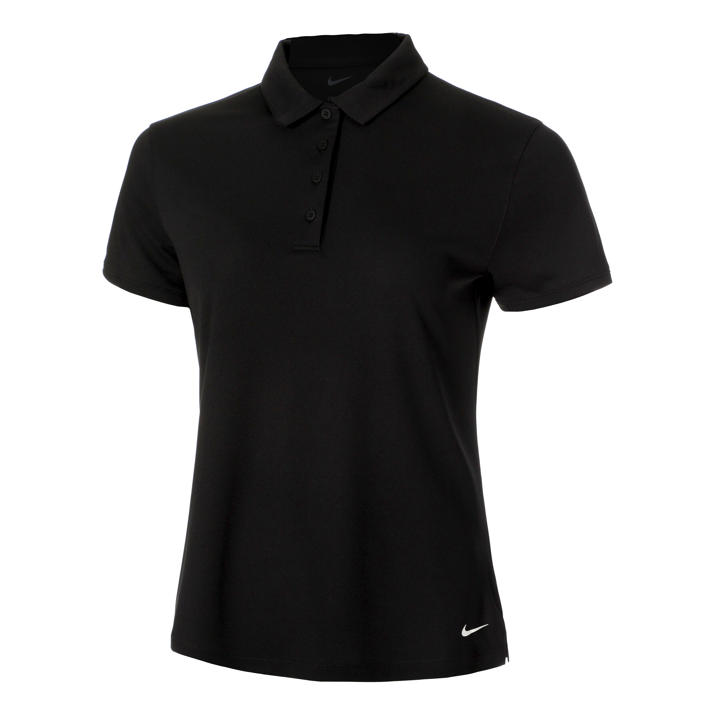 Womens black polo shirt dri fit top