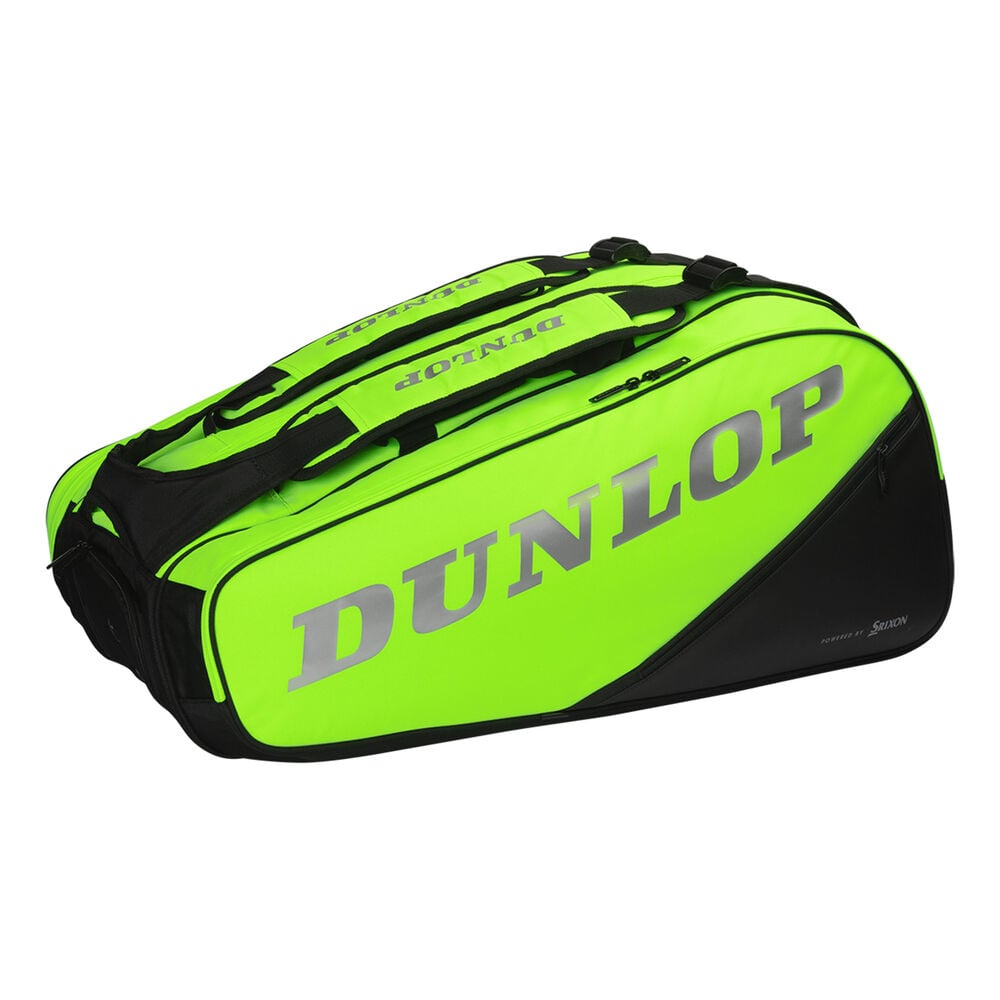 Dunlop SX Performance Racket Bag 12 Pack-Neon Green,Black neon green