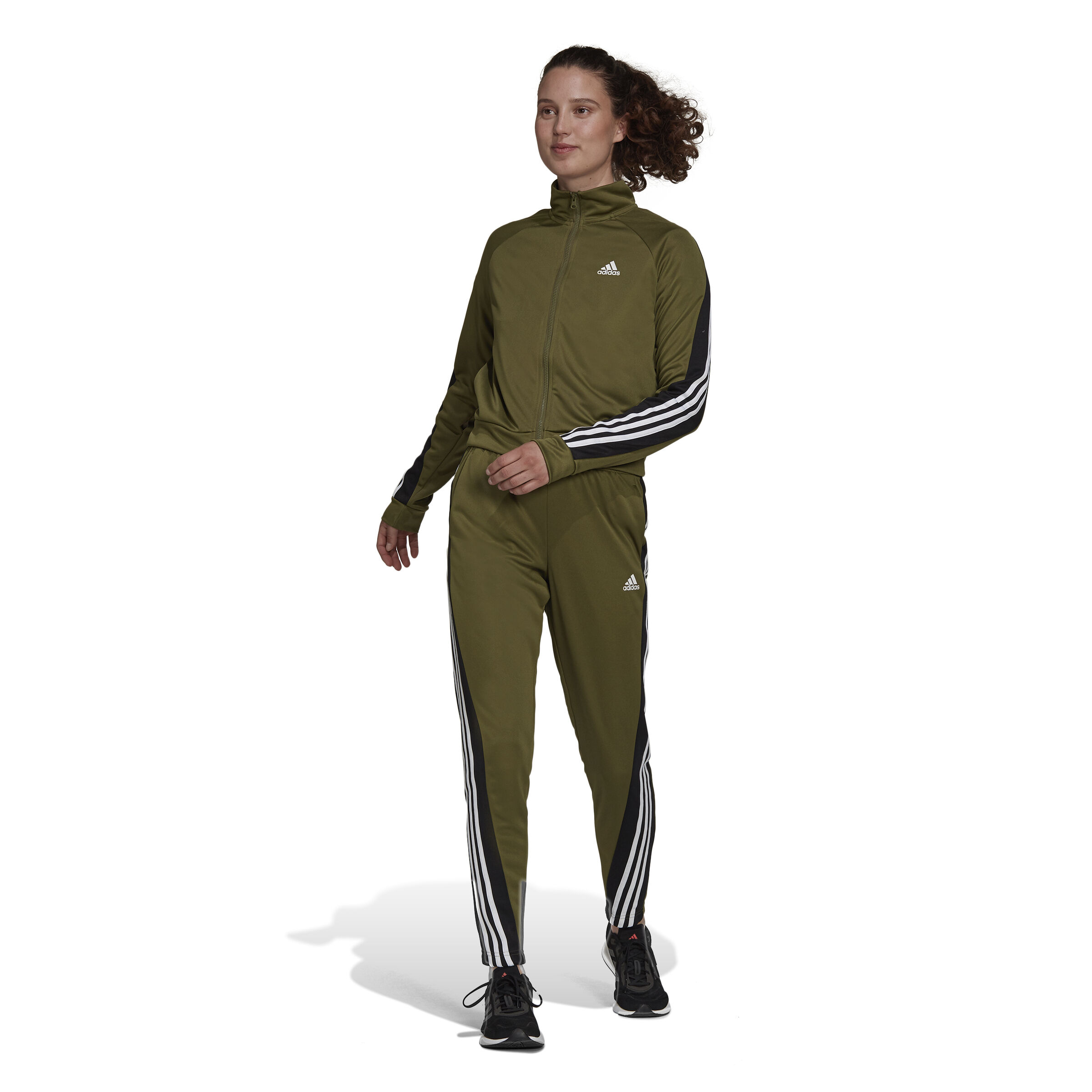 Khaki womens outlet adidas tracksuit