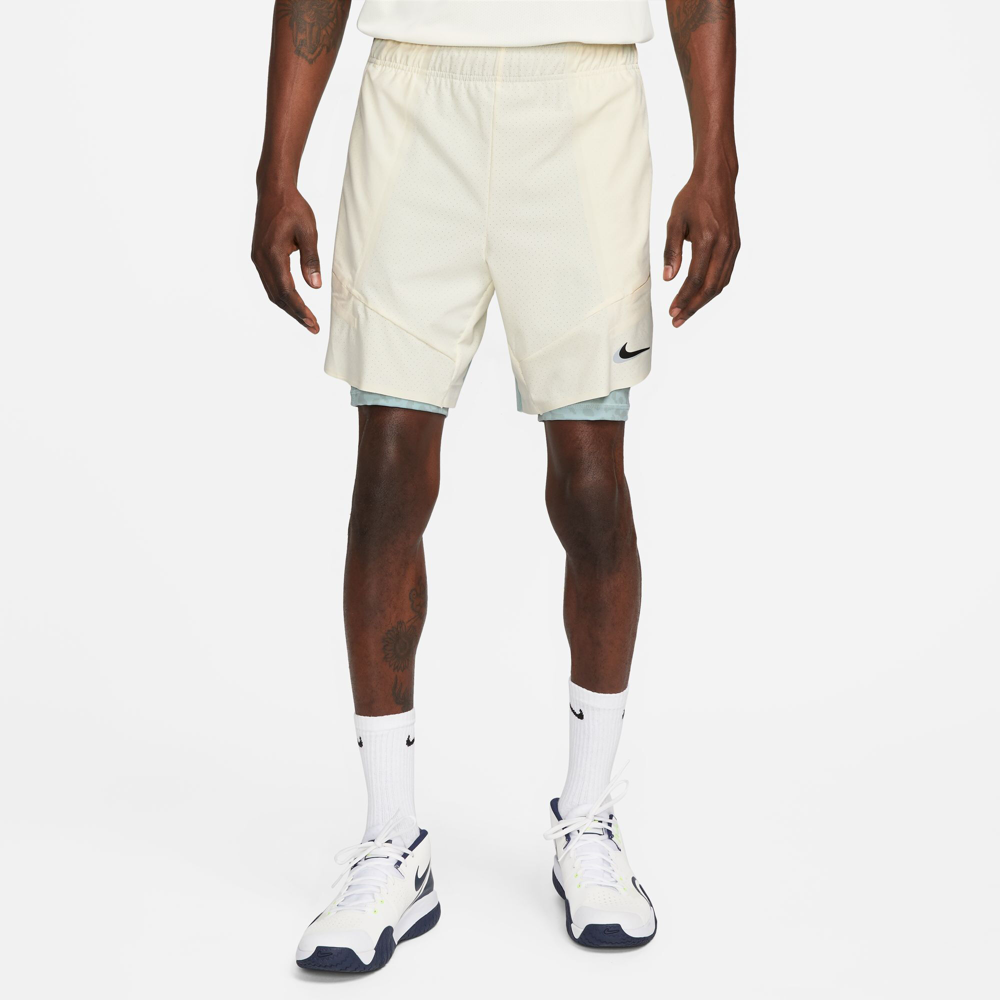 Nike Court Dri-Fit Slam 2in1 PS Shorts Men White, Light Blue