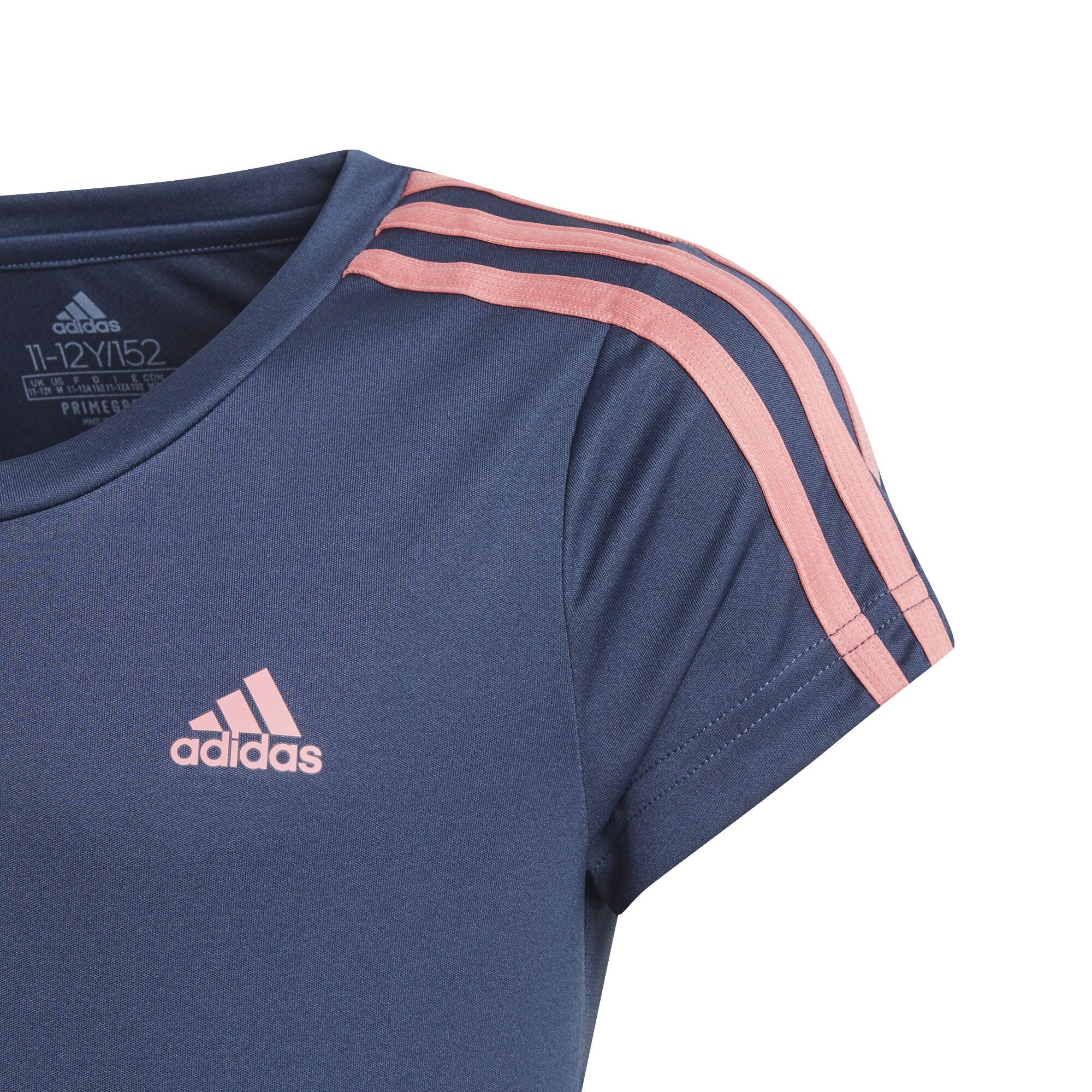Adidas 3 stripes girls tee online