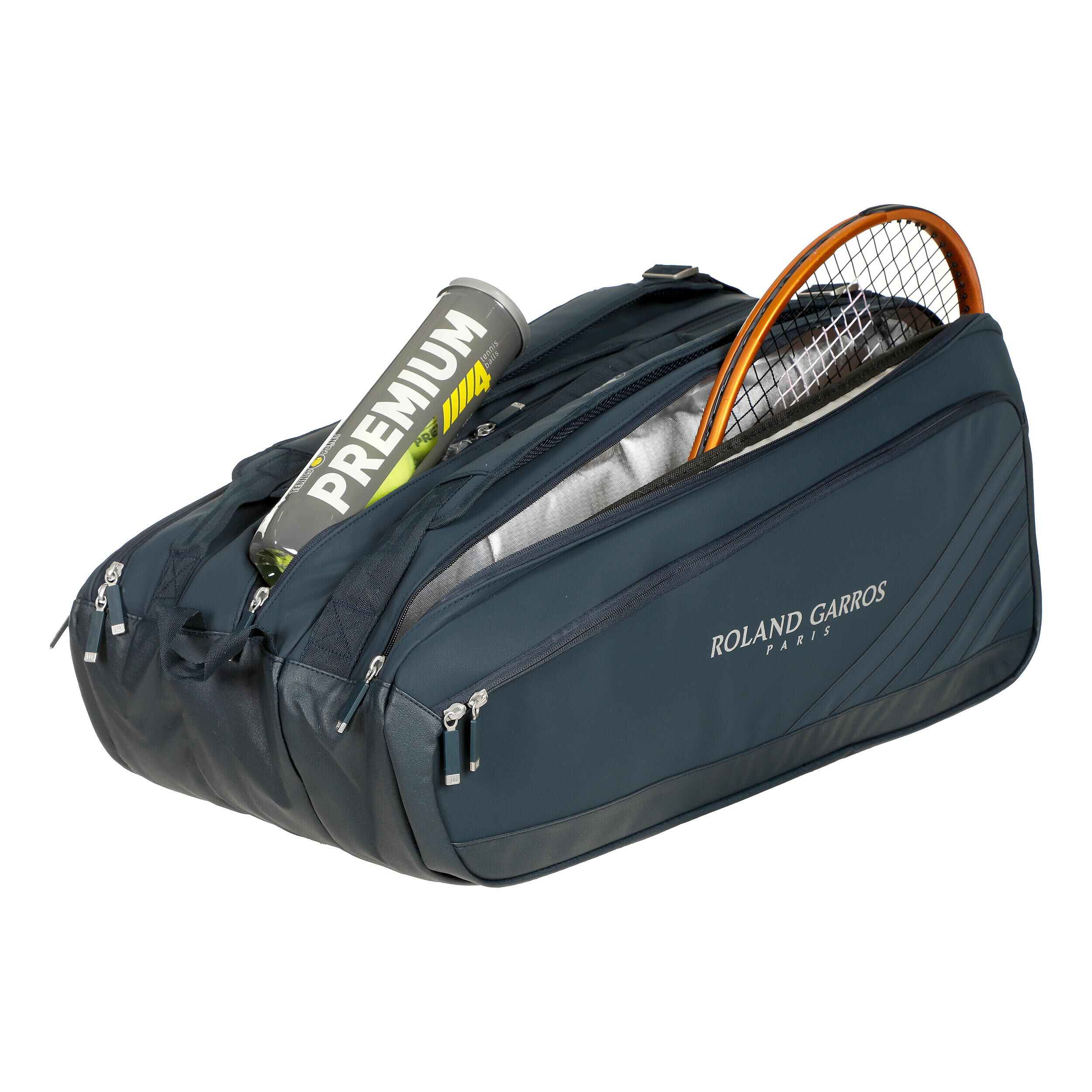 Buy Wilson Super Tour Roland Garros Racket Bag 15 Pack Dark Blue online Tennis Point UK