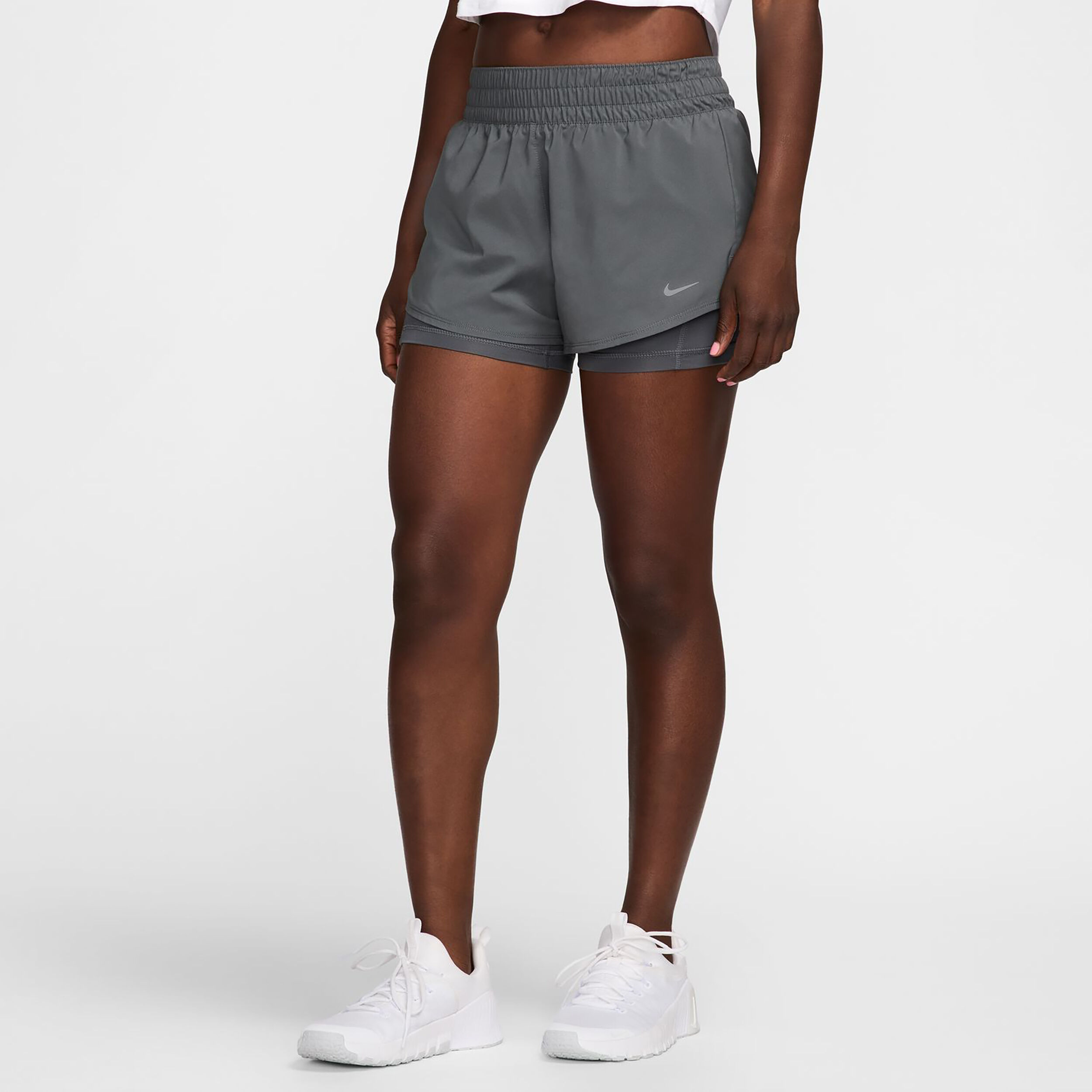 Dri Fit One MR 3inch 2in1 Shorts Women Grey Black