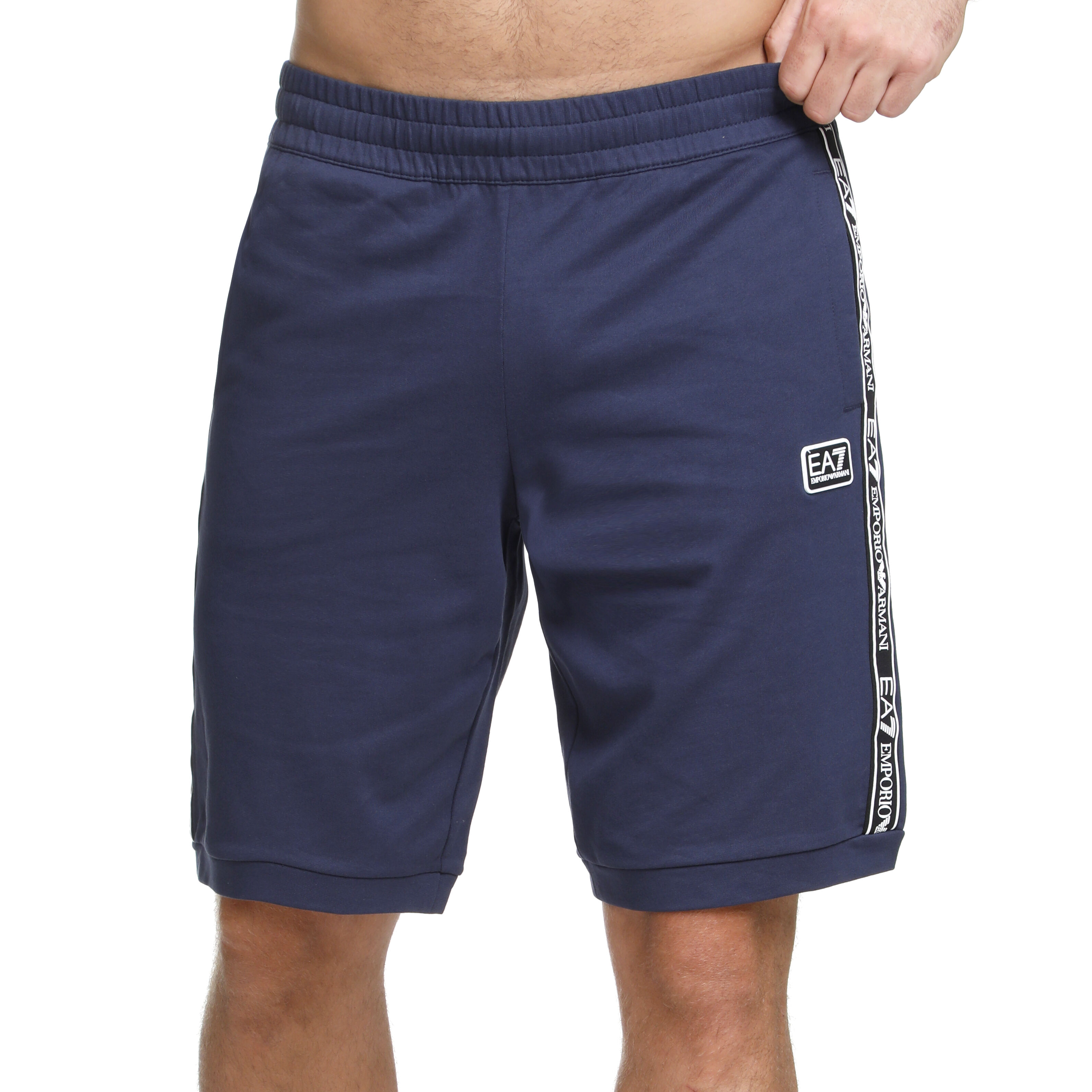 Train Logo Series Tape Bermuda Coft Shorts Men Blue Green