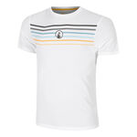 Quiet Please Clothing Quiet Please Endlessly Trainings Stripe T-Shirt Men-White,Multicoloured