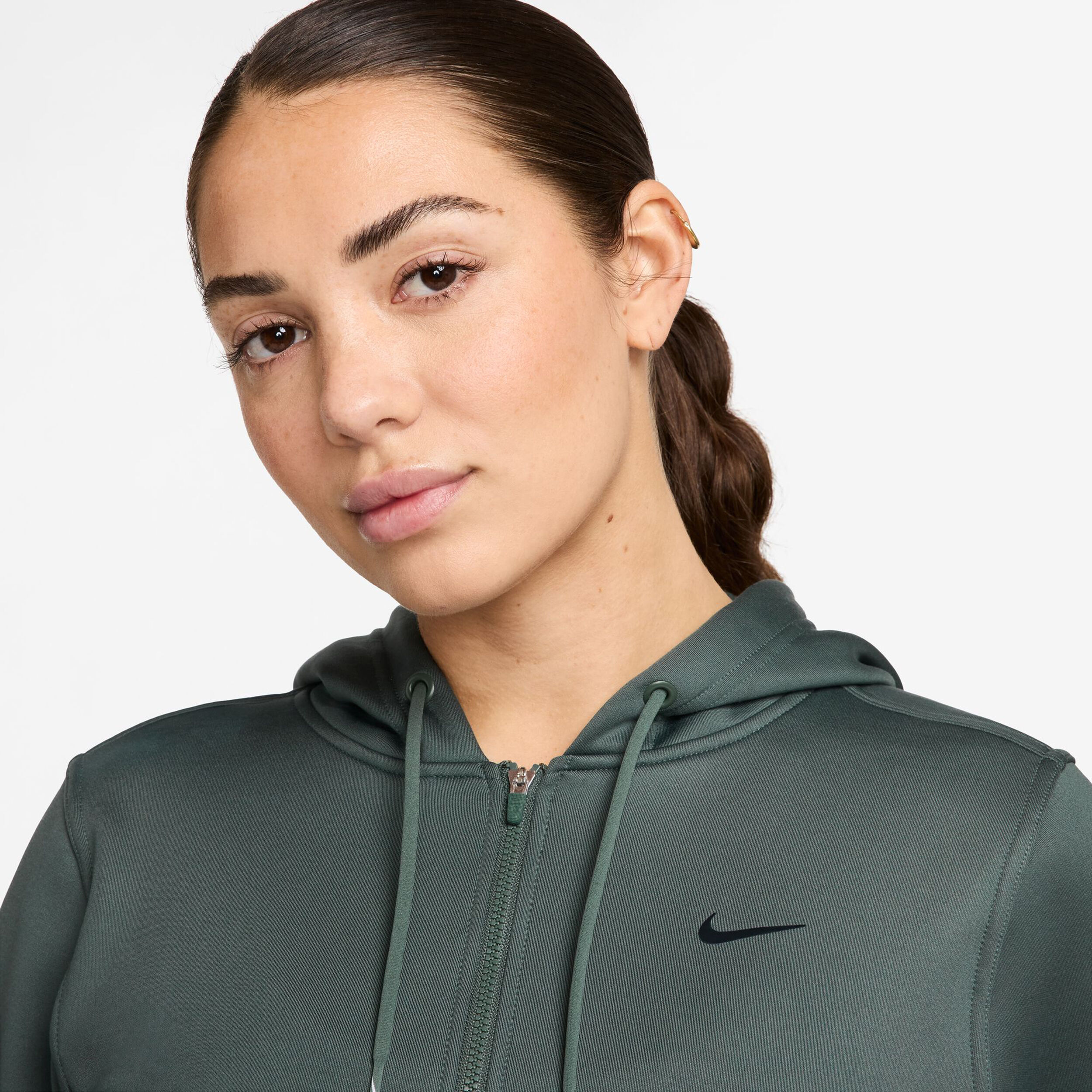 Buy Nike One Therma Fit Zip Hoodie Women Green Black online Tennis Point UK