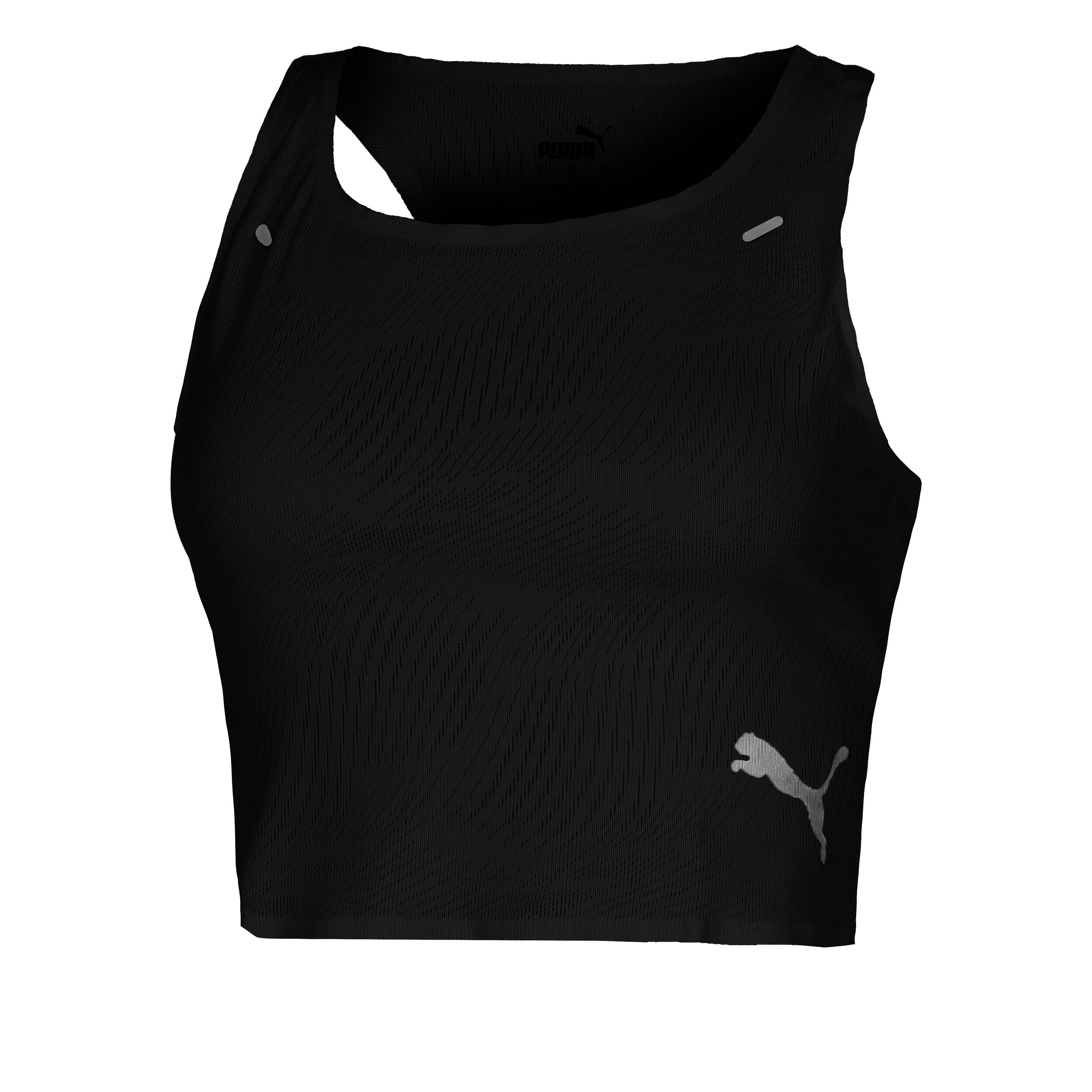 Run Ultraspun Crop Tank Top Women Black