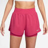 Dri-Fit One Mid Rise 2in1 3in Shorts Women - berry, silver
