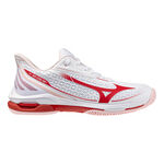 Mizuno Tennis shoes Mizuno Wave Exceed Tour 7 All court shoe Women - white, red