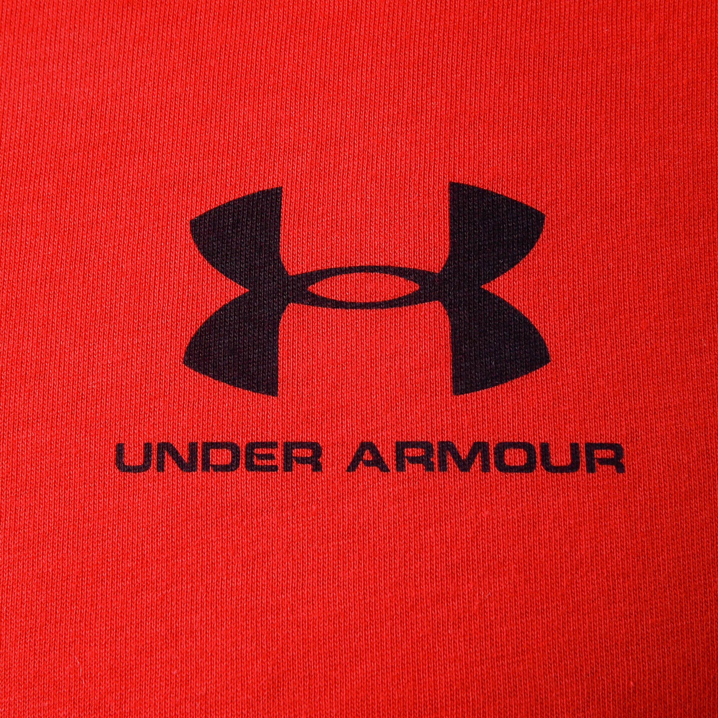 Red under shop armour logo