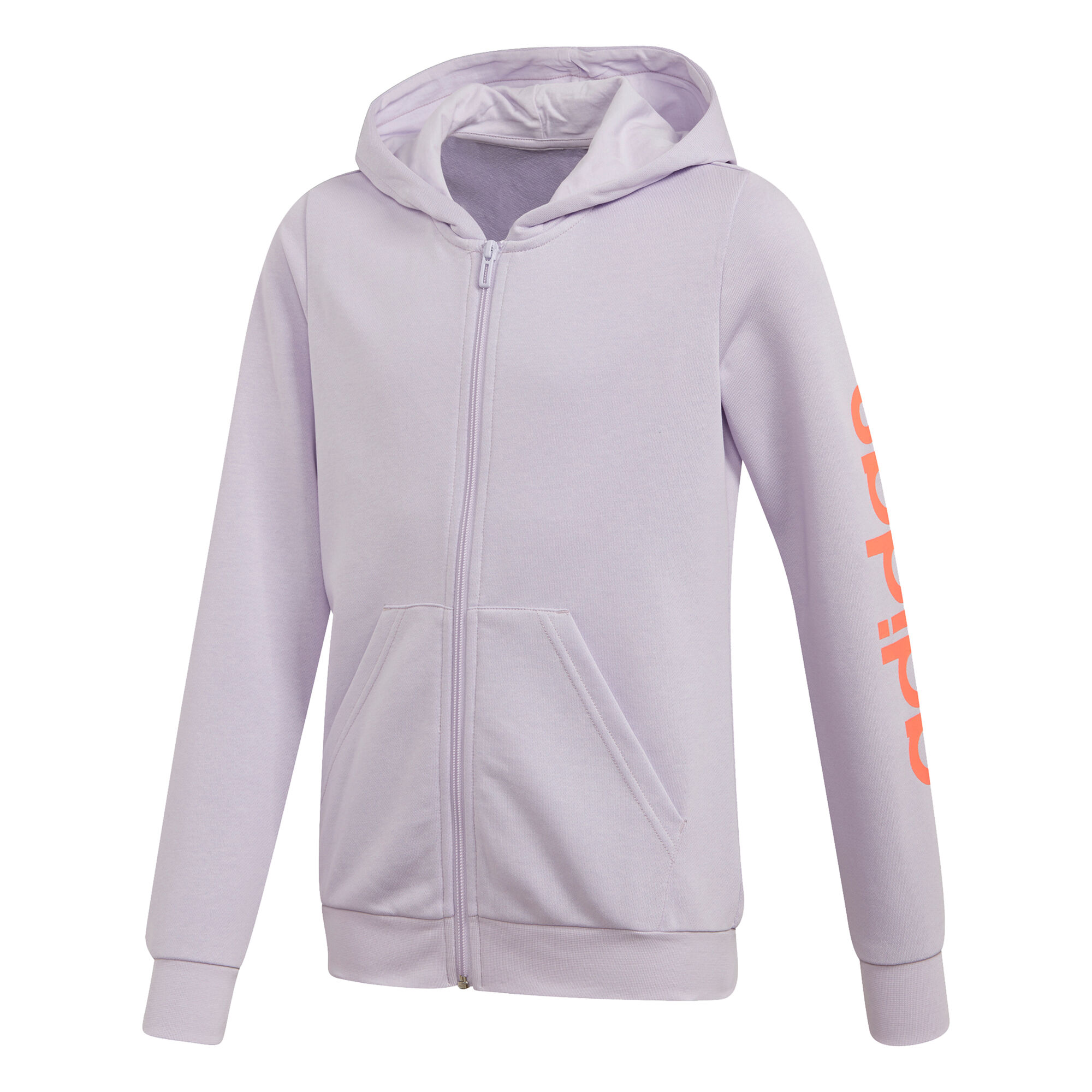 Buy adidas Essentials Linear Zip Hoodie Girls Lilac, Pink online | Tennis Point UK