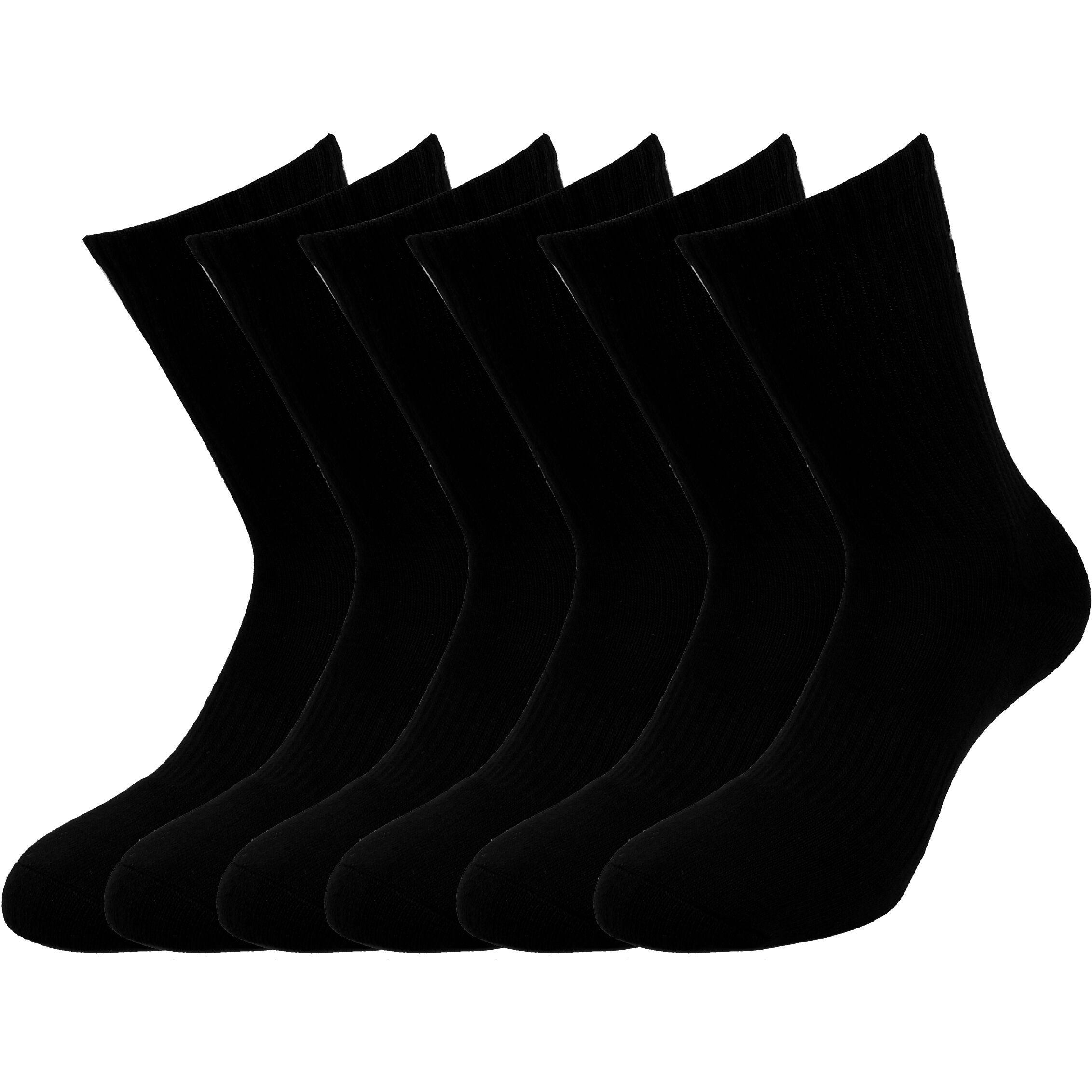 Charged Cotton 2.0 Sports Socks 6 Pack Black Grey