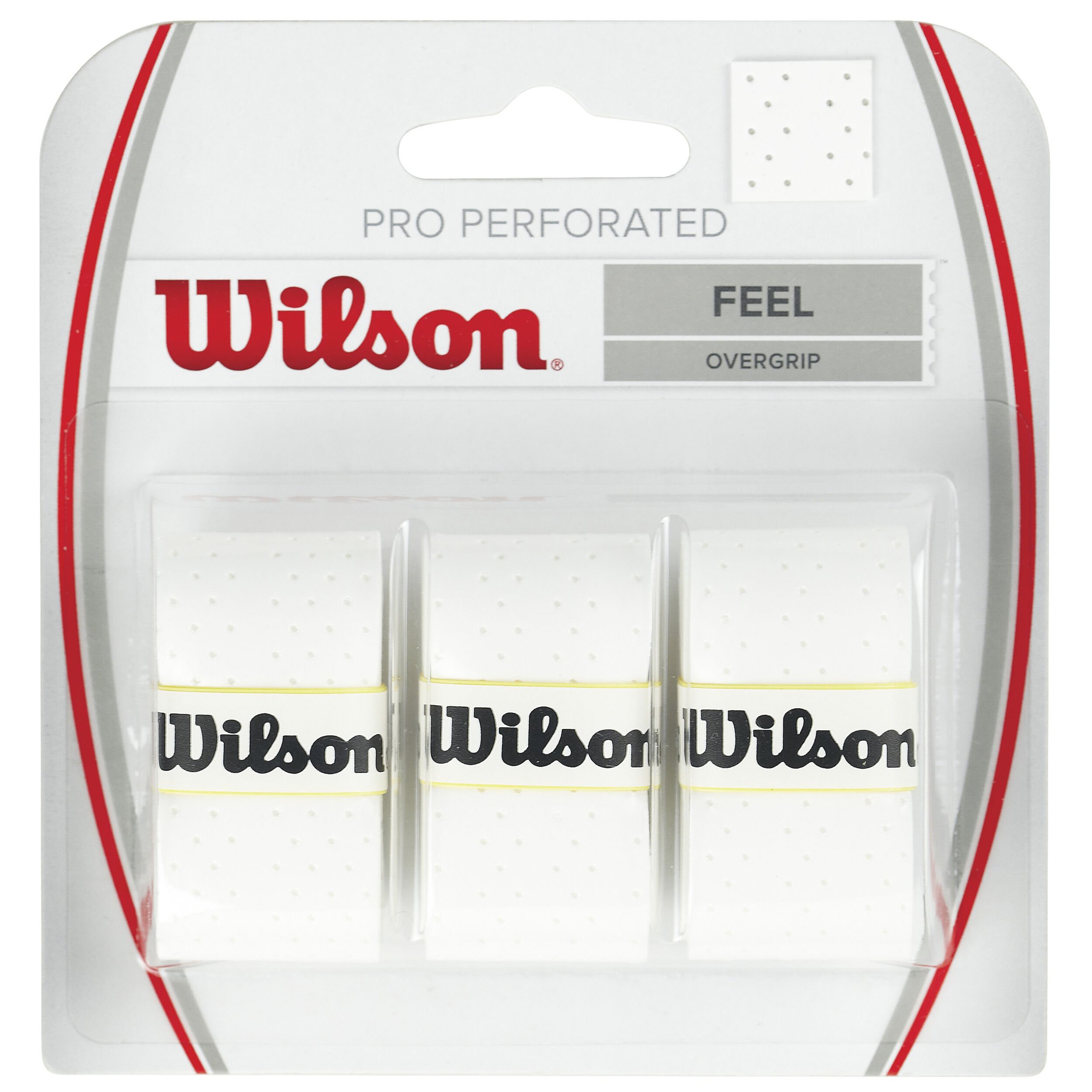 WILSON Sporting Goods Pro Perforated Tennis Racket Grip Pack of 3