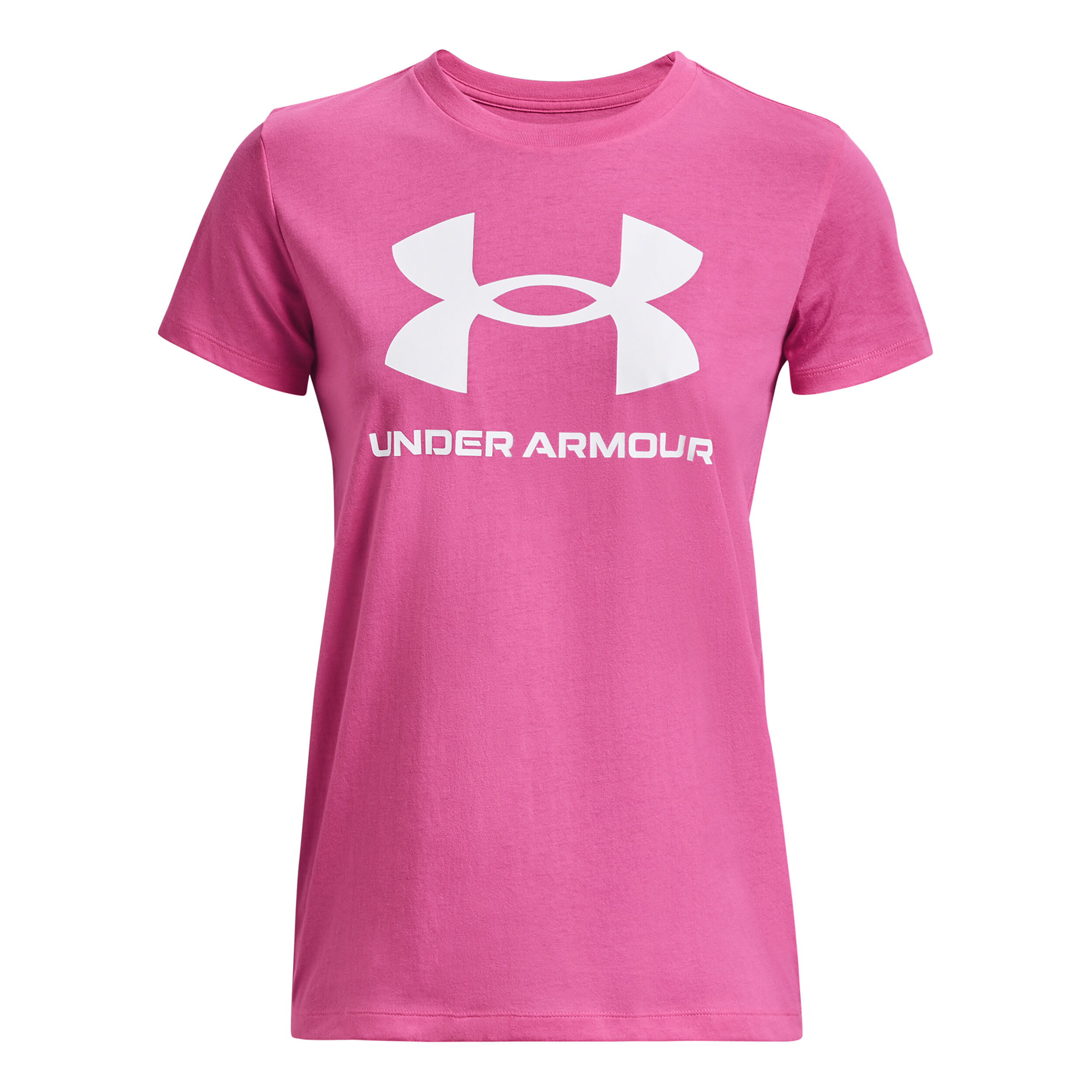 Under armour t shirts women pink hot sale