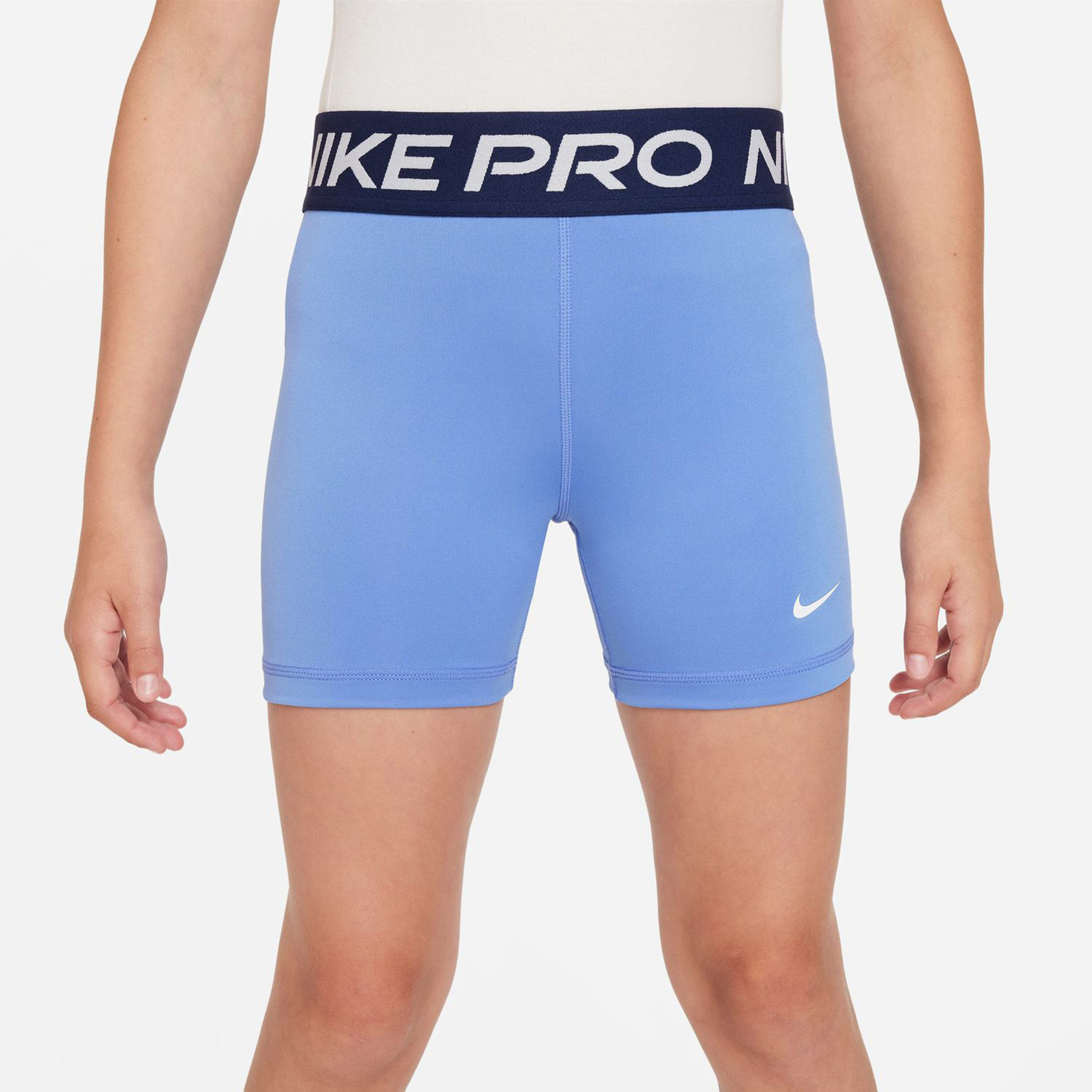 nike pro shorts women blue
