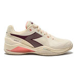 Diadora Tennis shoes Diadora  Blushield Torneo 3 Clay court shoe Women-white,dark red