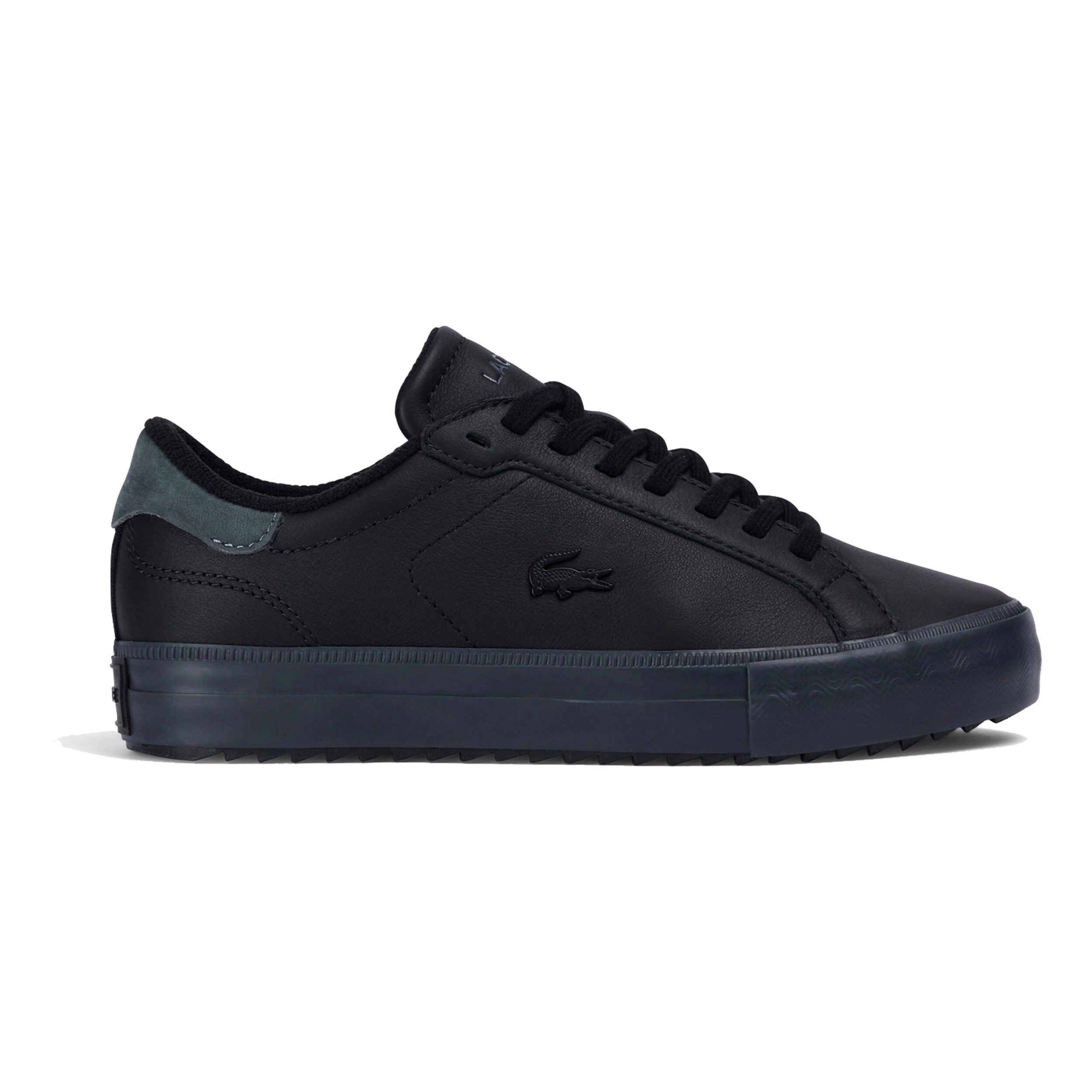 Lacoste black deals tennis shoes