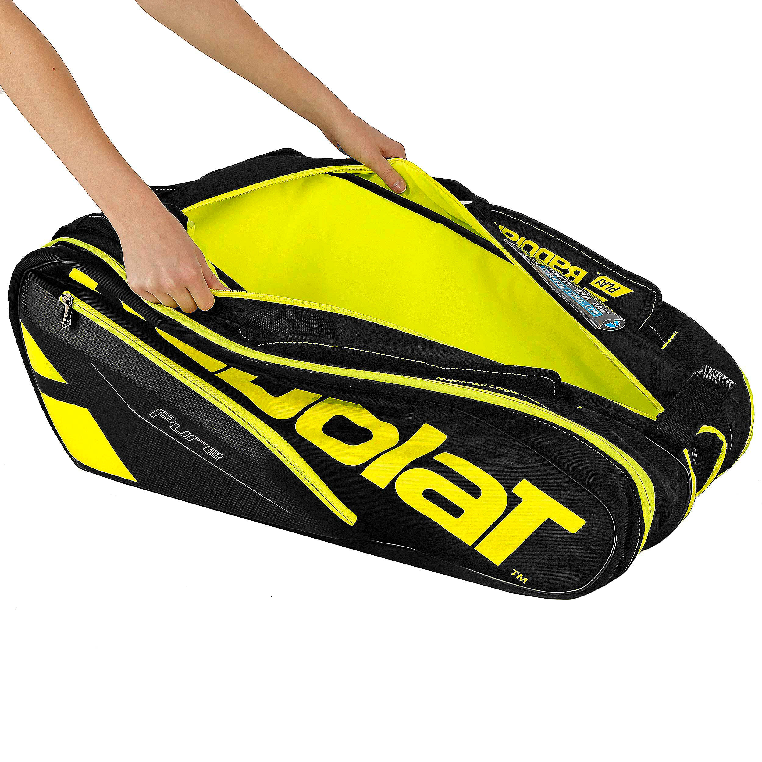 Pure Racket Holder X12 Racket Bag Black Yellow