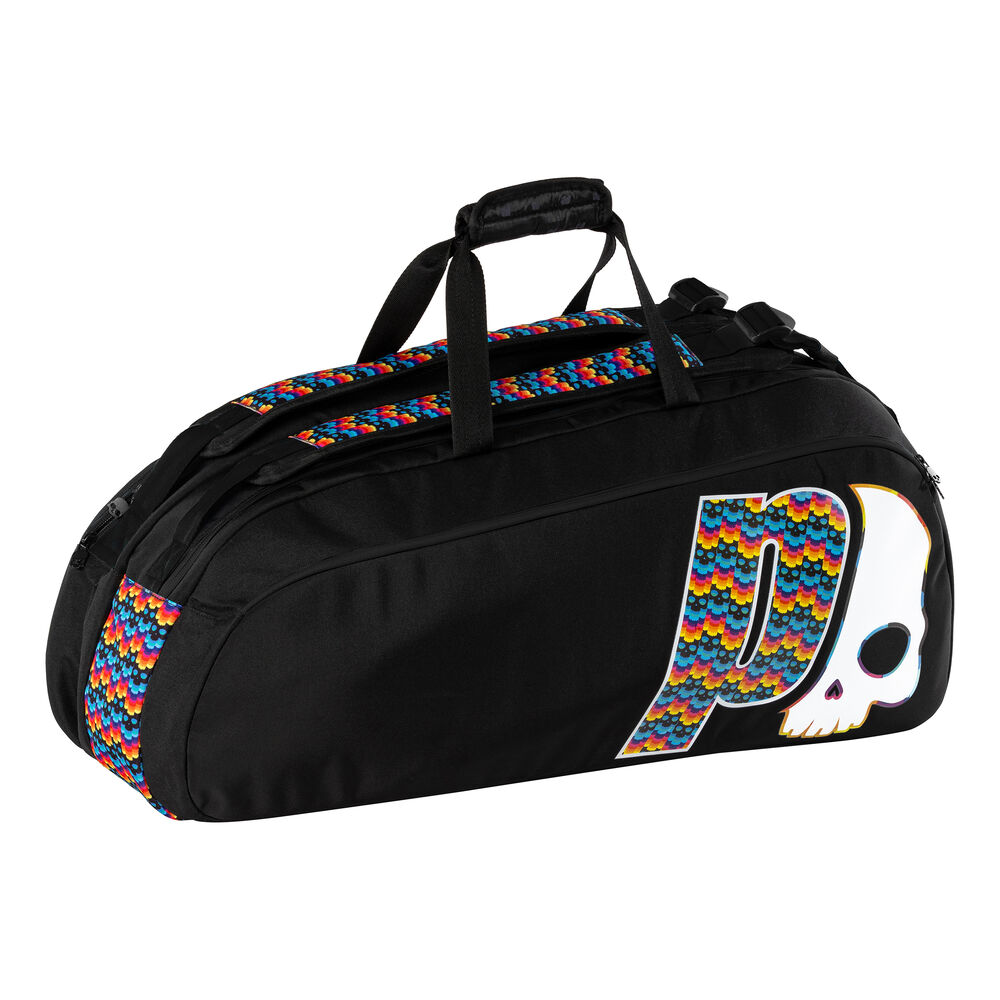 Prince Skulls Racket Bag 6 Pack black