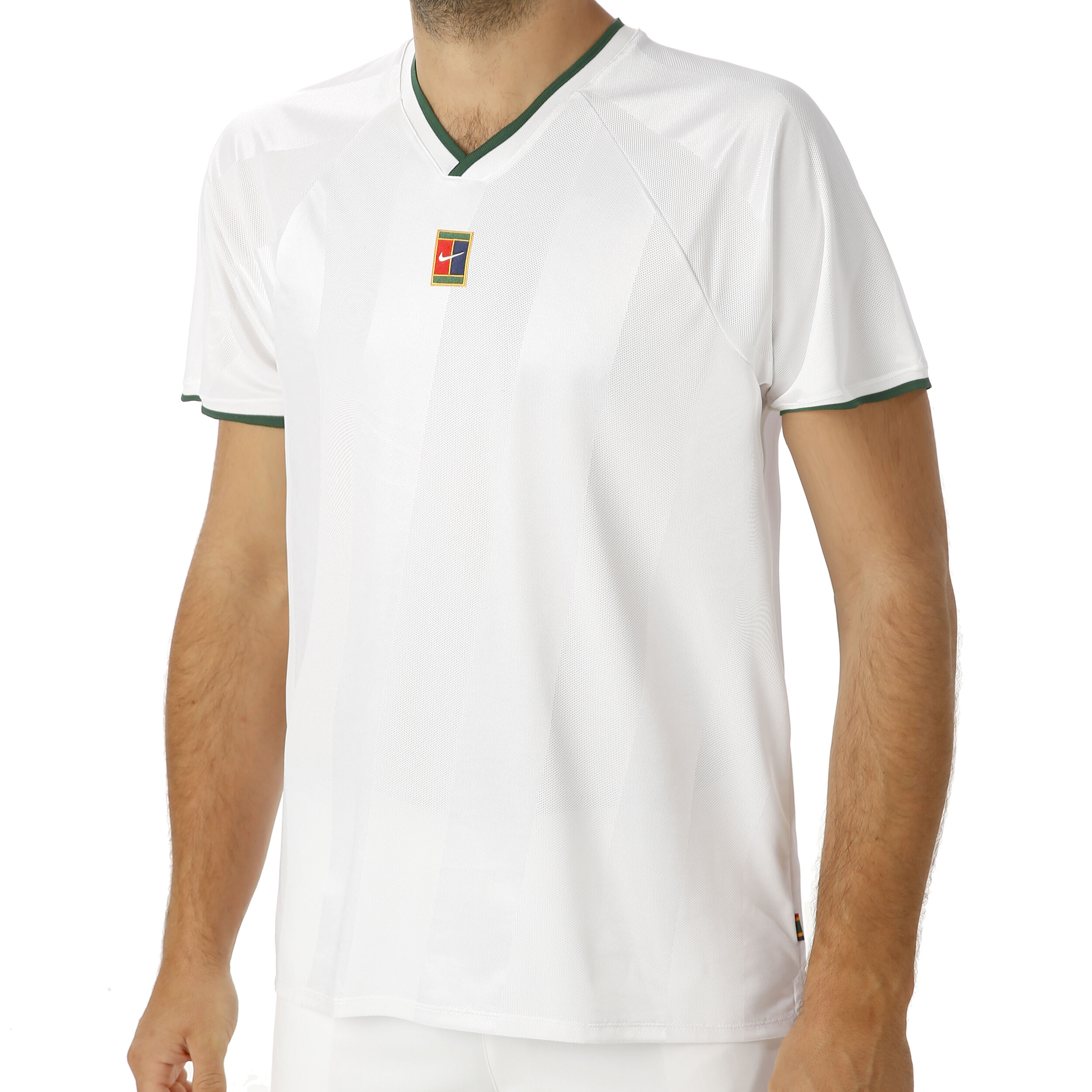 Court Breathe Slam T Shirt Men White Green