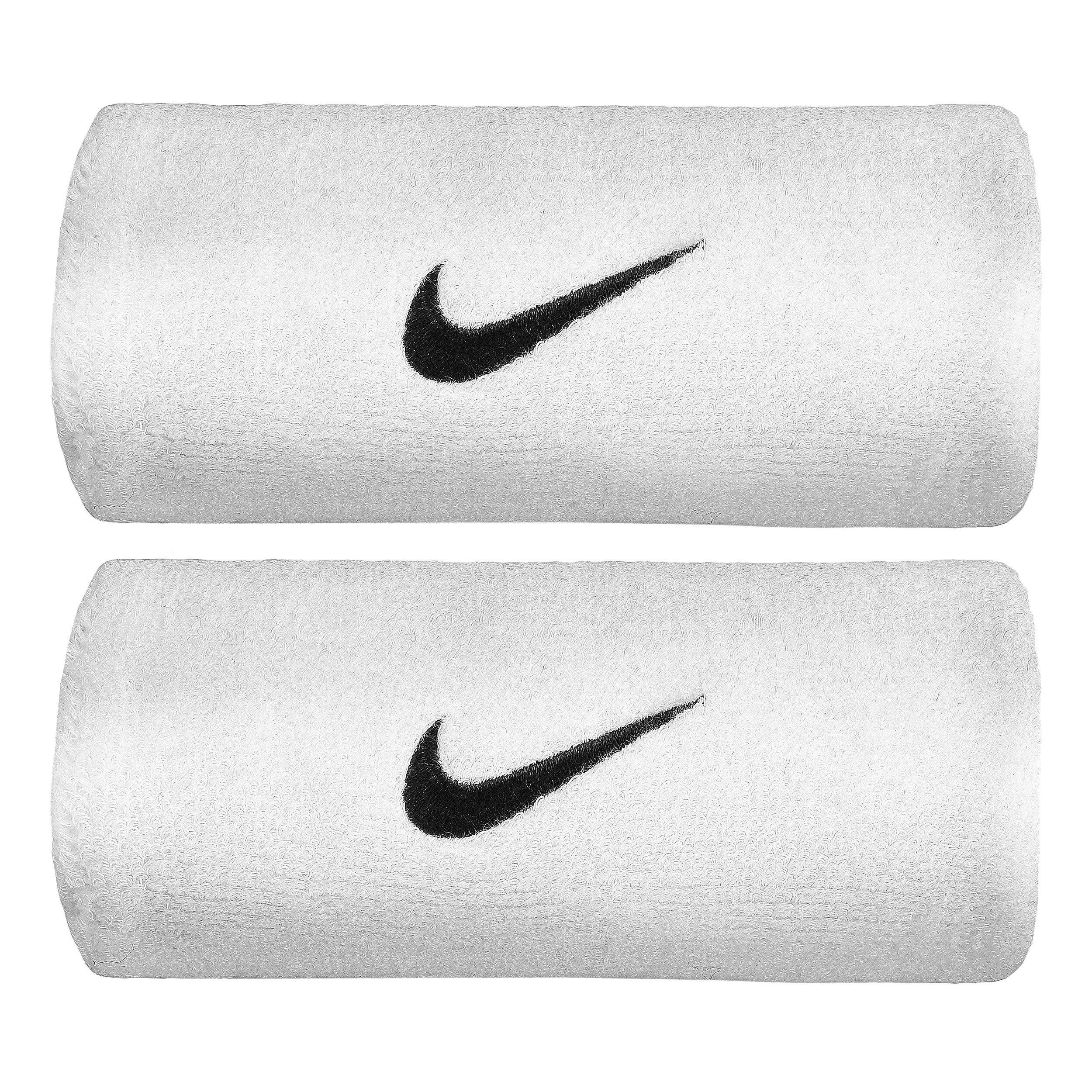 Buy Nike Swoosh Doublewide Wristband 2 Pack White Black online Tennis Point UK