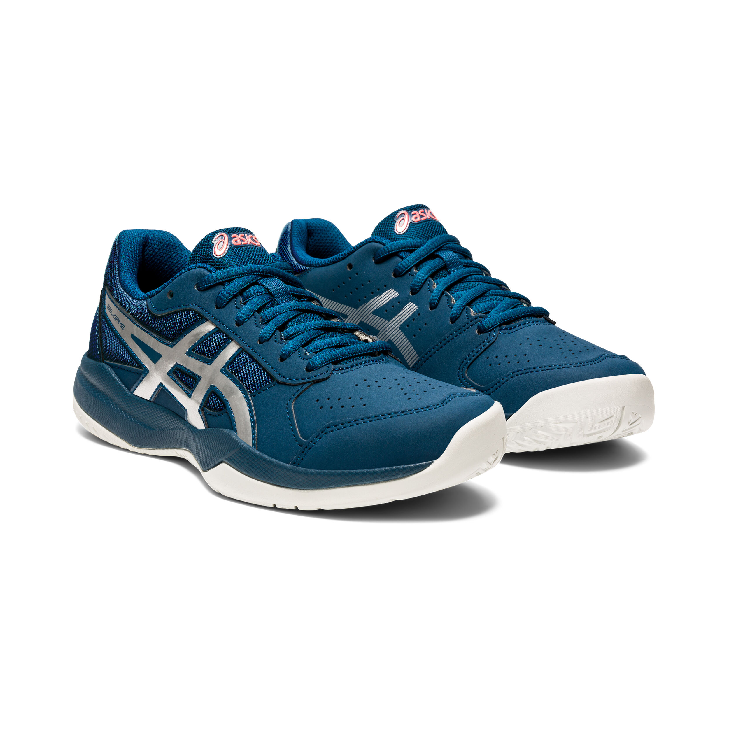 Buy ASICS Gel Game 7 GS All Court Shoe Kids Petrol Silver online Tennis Point UK