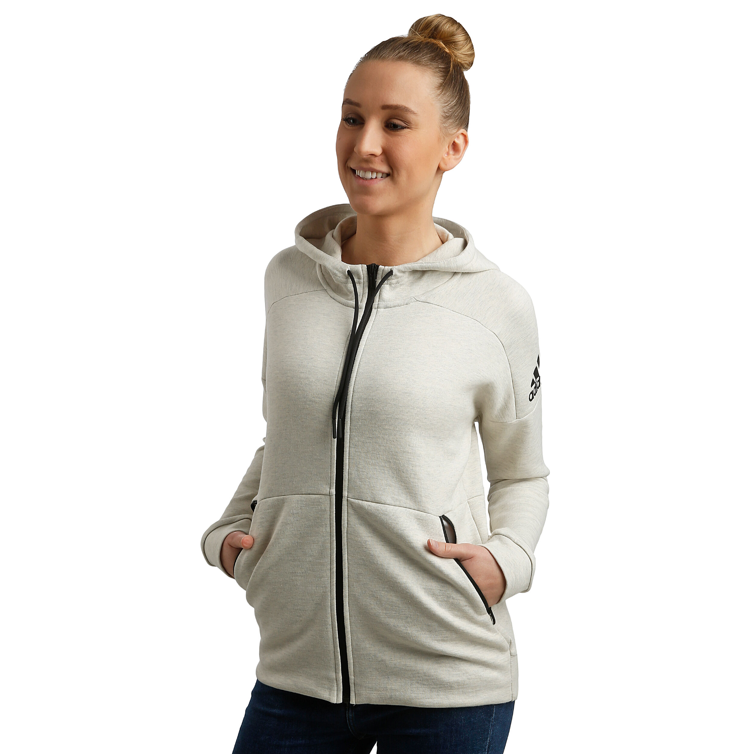 Buy adidas ID Stadium Zip Hoodie Women Cream Black online Tennis Point UK
