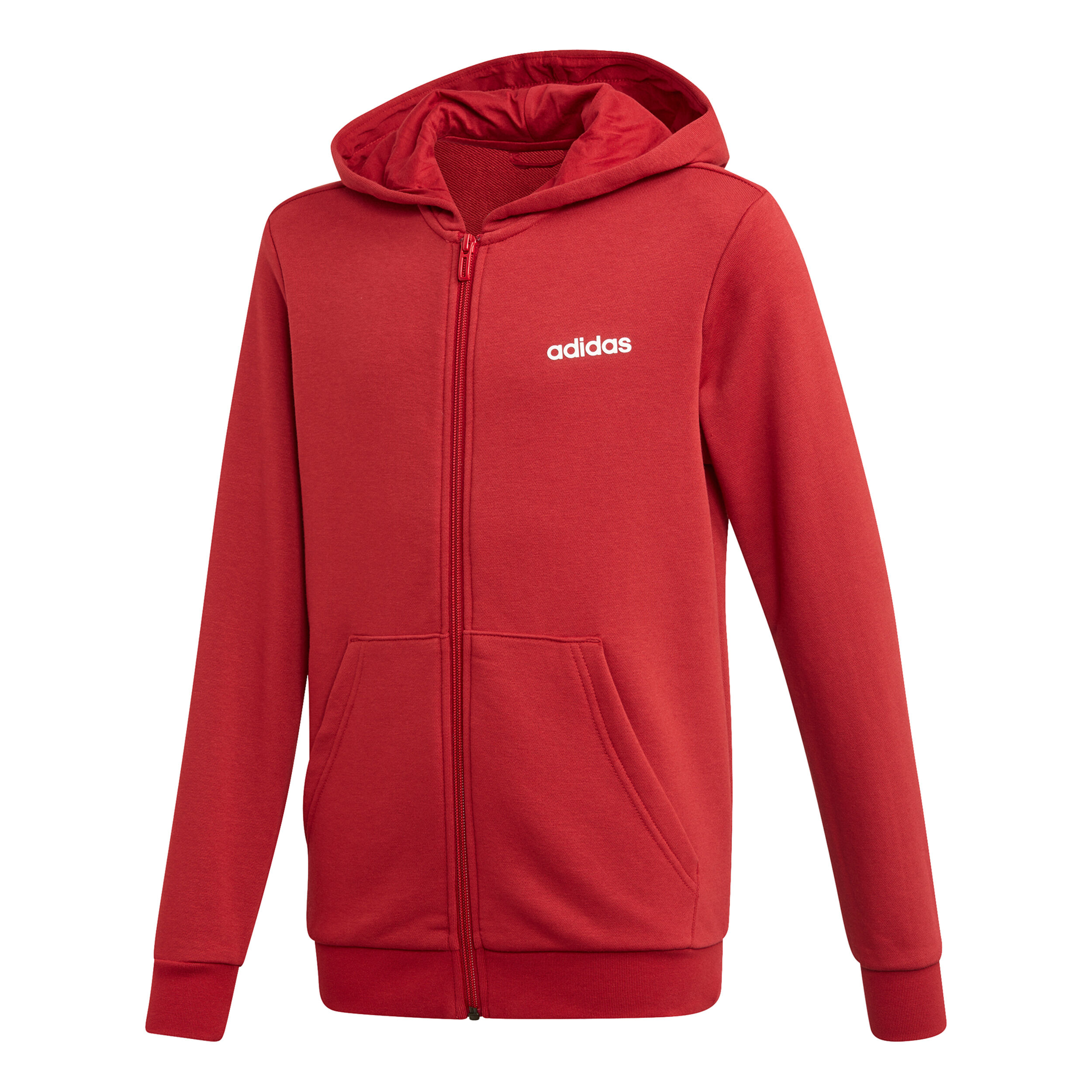 Buy adidas Essentials Linear Zip Hoodie Boys Red White online Tennis Point UK