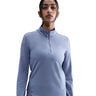 Swift Half-Zip Longsleeve Running shirt Women-blue grey, silver