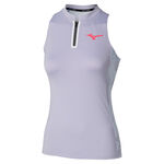 Mizuno Tennis apparel Mizuno Daybreakers Printed Tank top Women-light blue