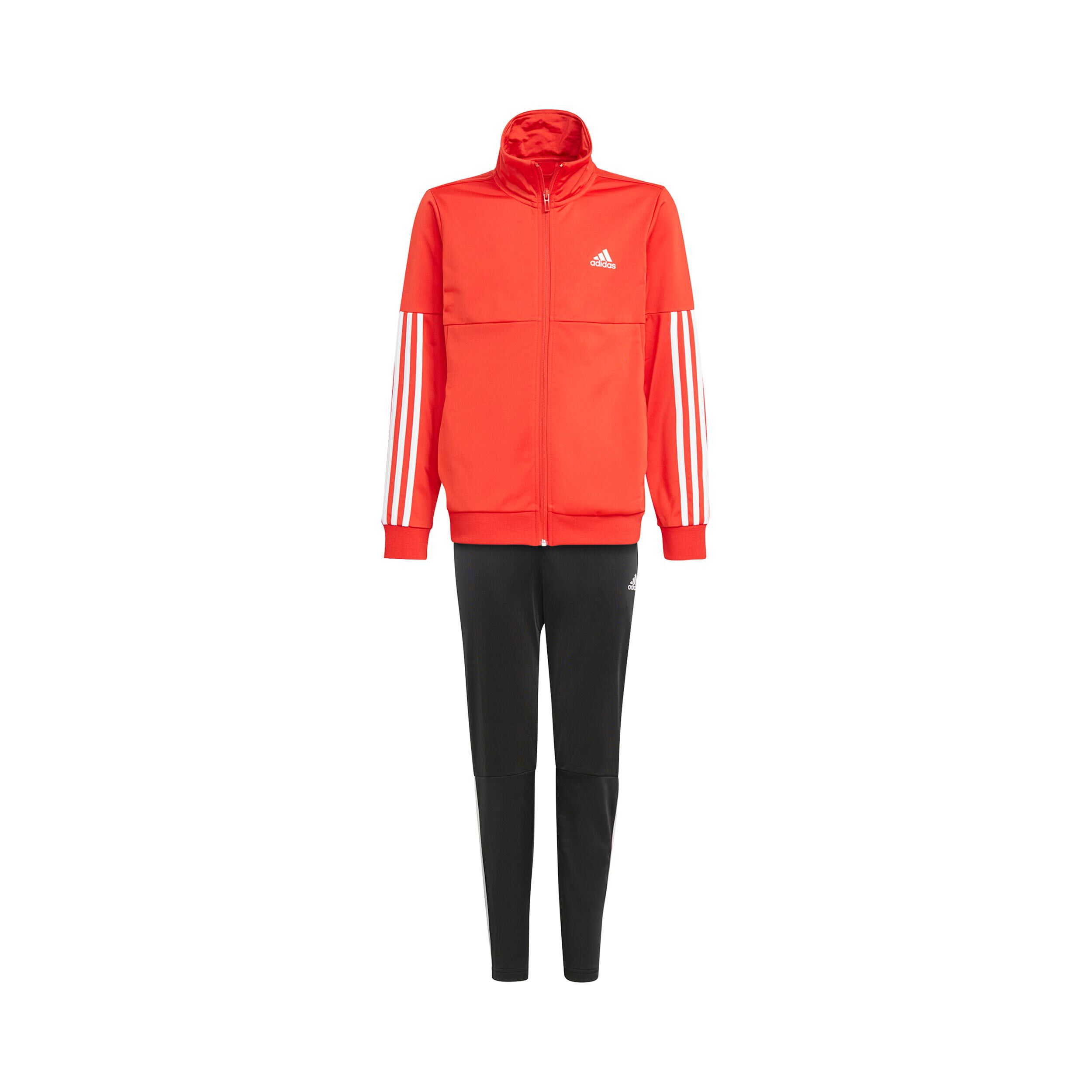 Orange and black adidas hot sale tracksuit