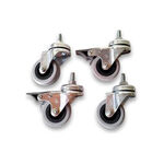 Gamma Technical equipment Gamma Rollen Set F&uuml;r Standard Floor Stand-Silver,Black