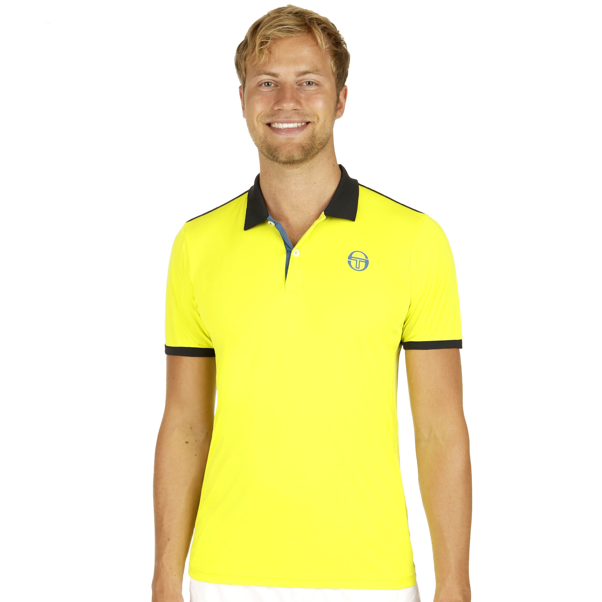 online | Tennis-Point buy Sergio Tacchini Club Tech Polo Men - Yellow ...