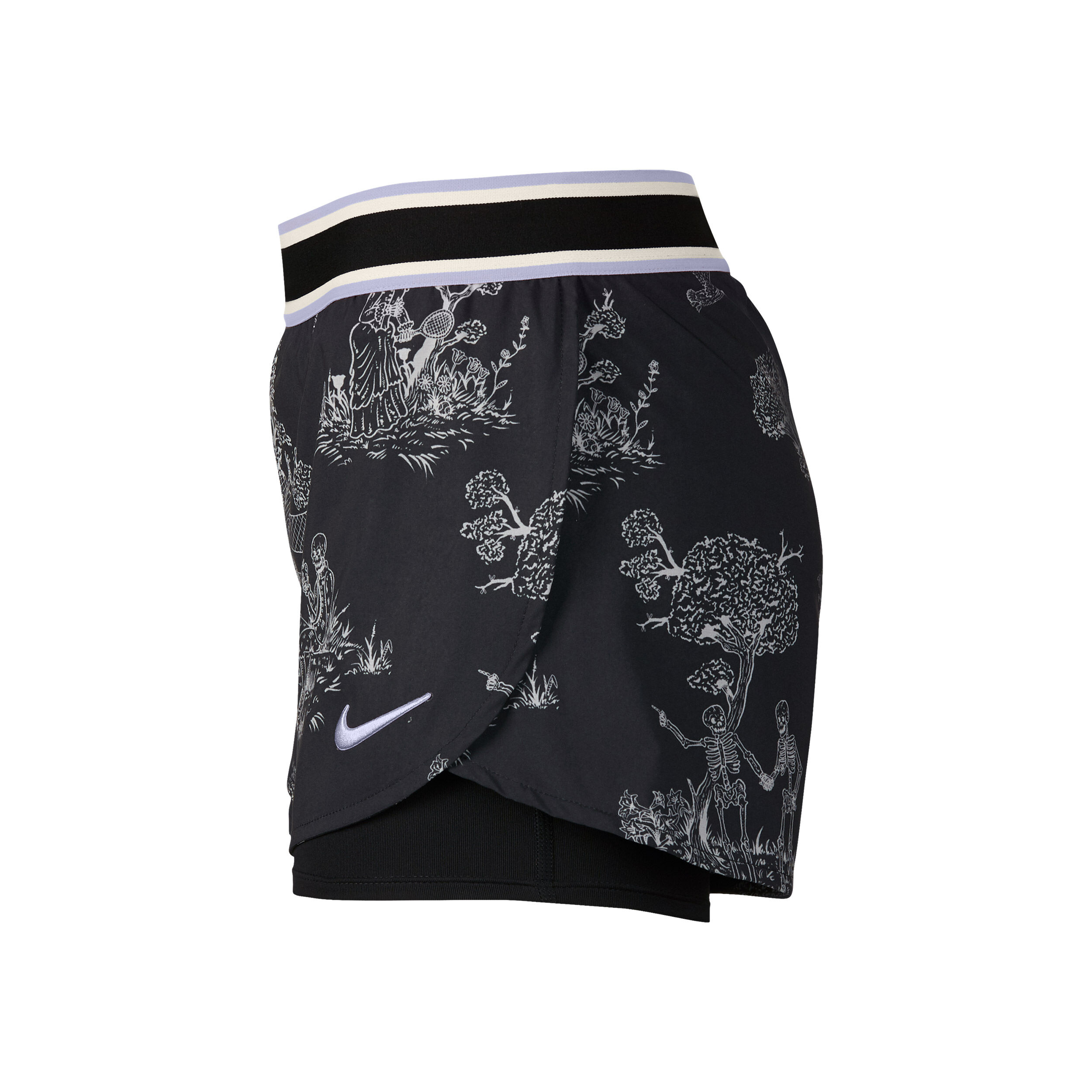 nike shorts women black and white