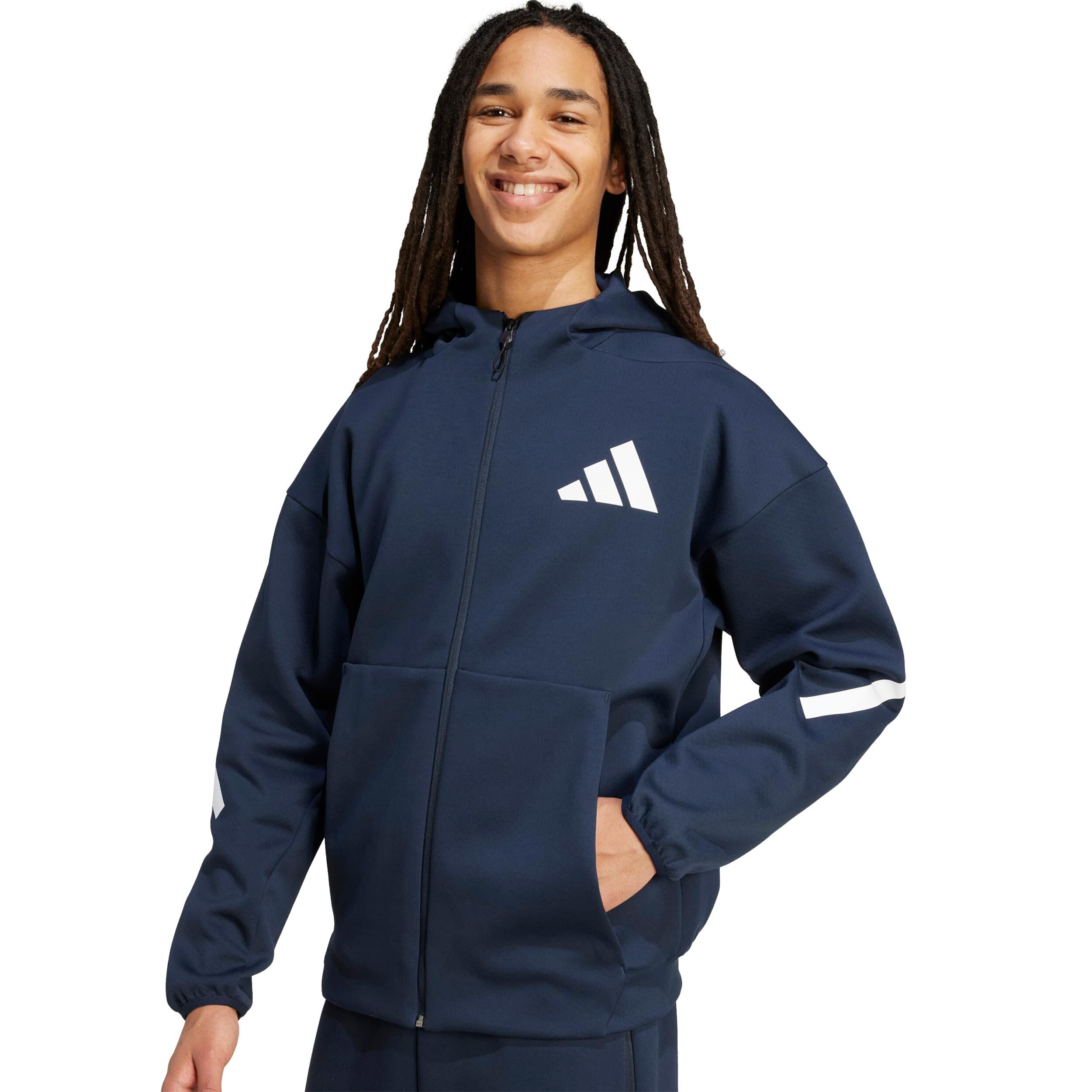 adidas Z.N.E. Full Zip Hoodie Men Dark Blue | Tennis-Point adidas Z.N.E. Full Zip Hoodie Men Dark Blue | Tennis-Point