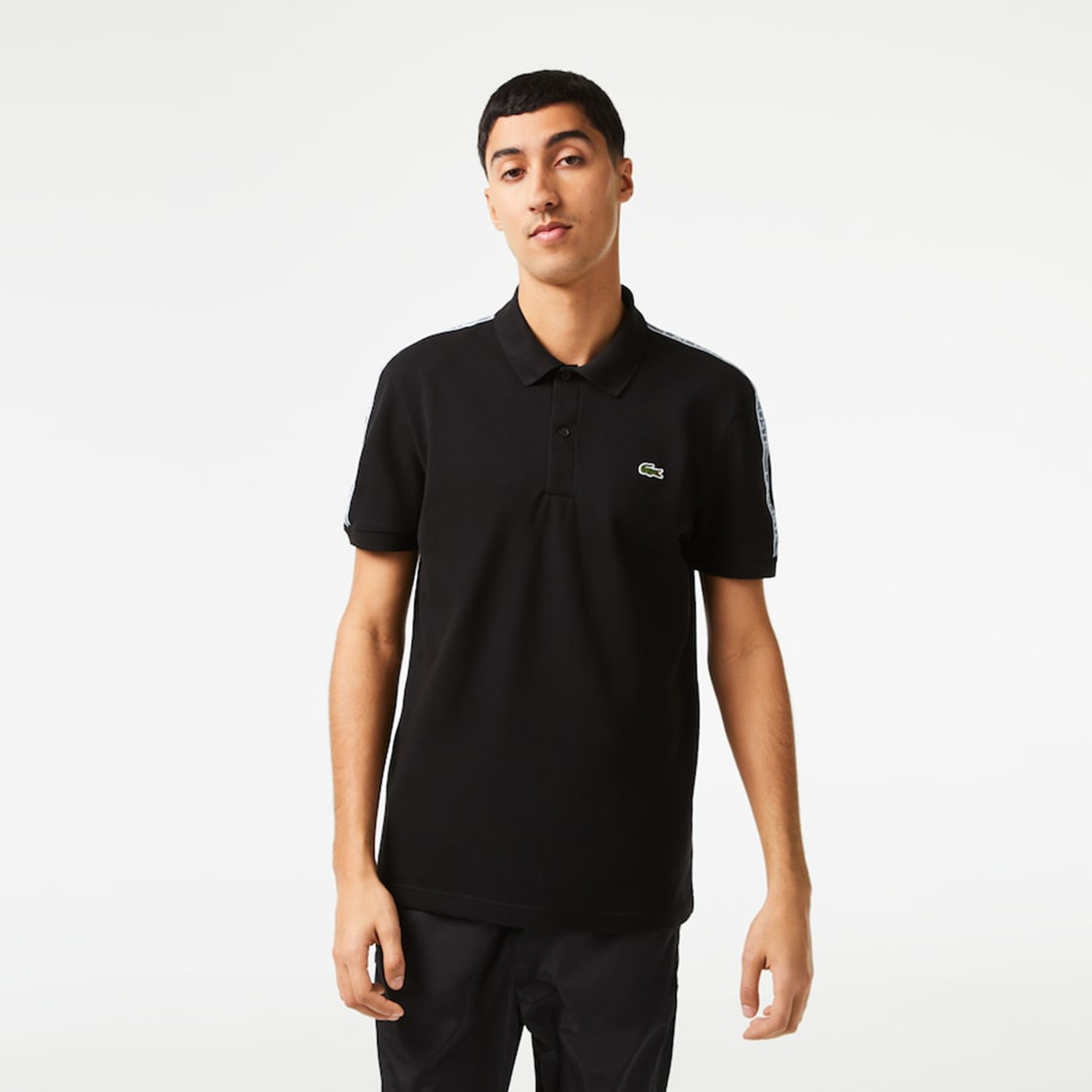 Buy Lacoste Core Graphics Polo Men Black online Tennis Point UK